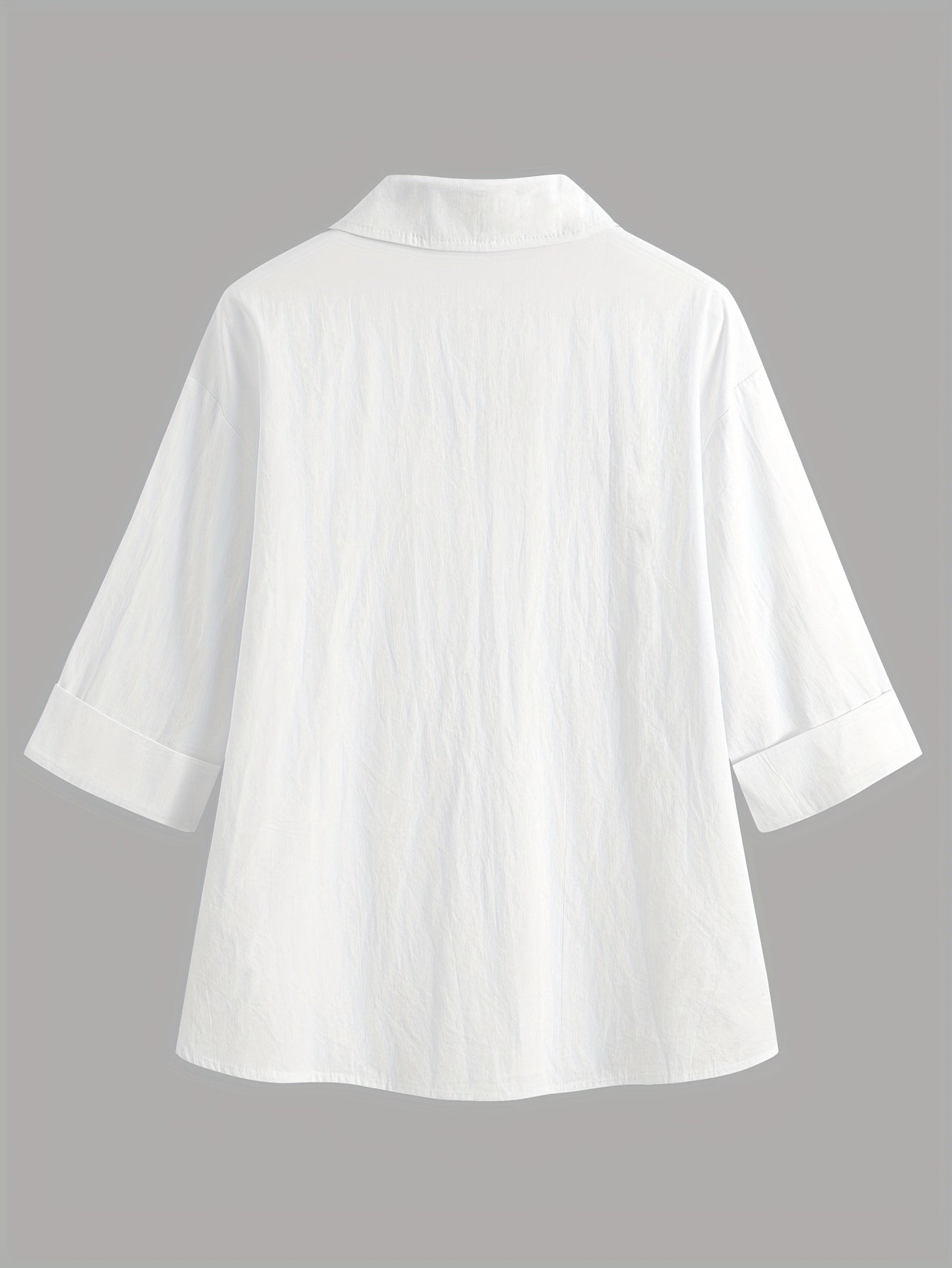 Senia | Zomertop voor dames met losse pasvorm – Casual blouse met V-hals en korte mouwen