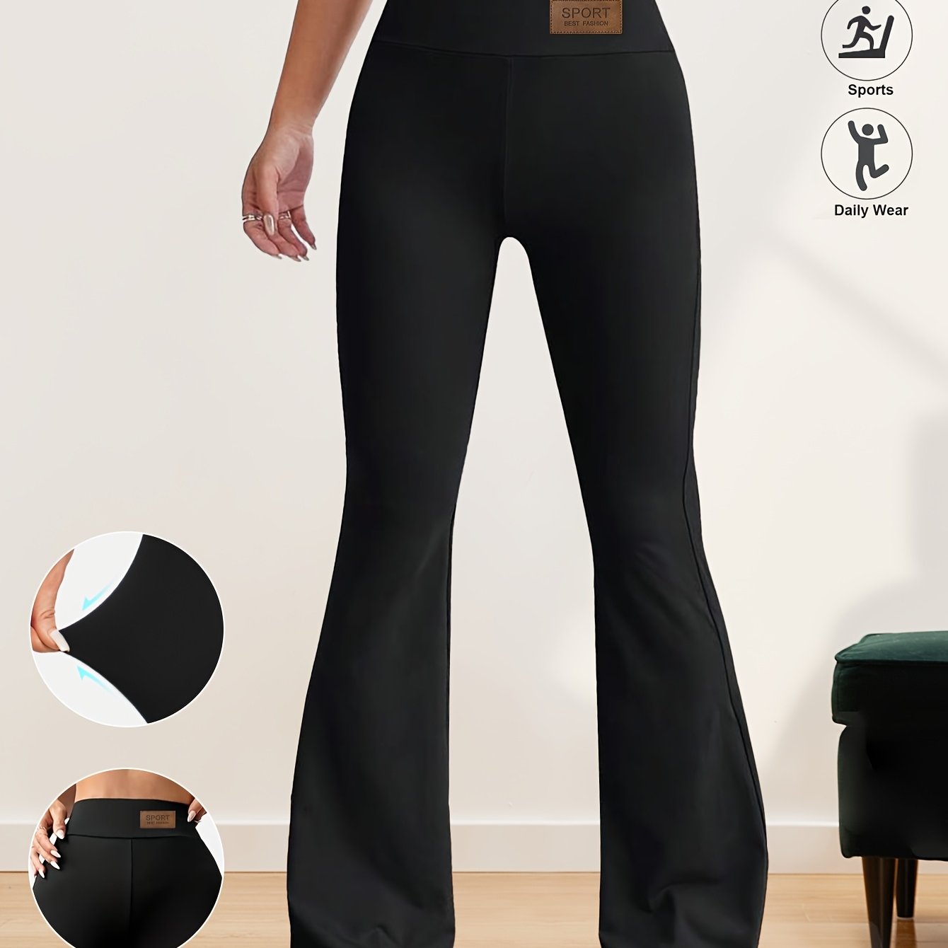 Raina | Leggings évasés taille haute pour femme - Pantalon gainant 