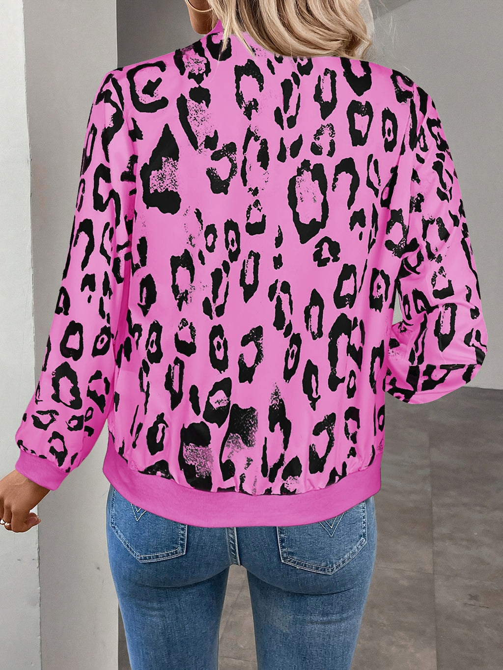 Ambrosia | Gilet imprimé léopard pour femme – Veste légère zippée, vêtement d'extérieur décontracté