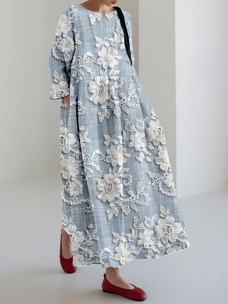 Liriena | Elegante bloemen maxi-jurk voor dames – lange jurk voor ceremonies en bruiloftsgasten