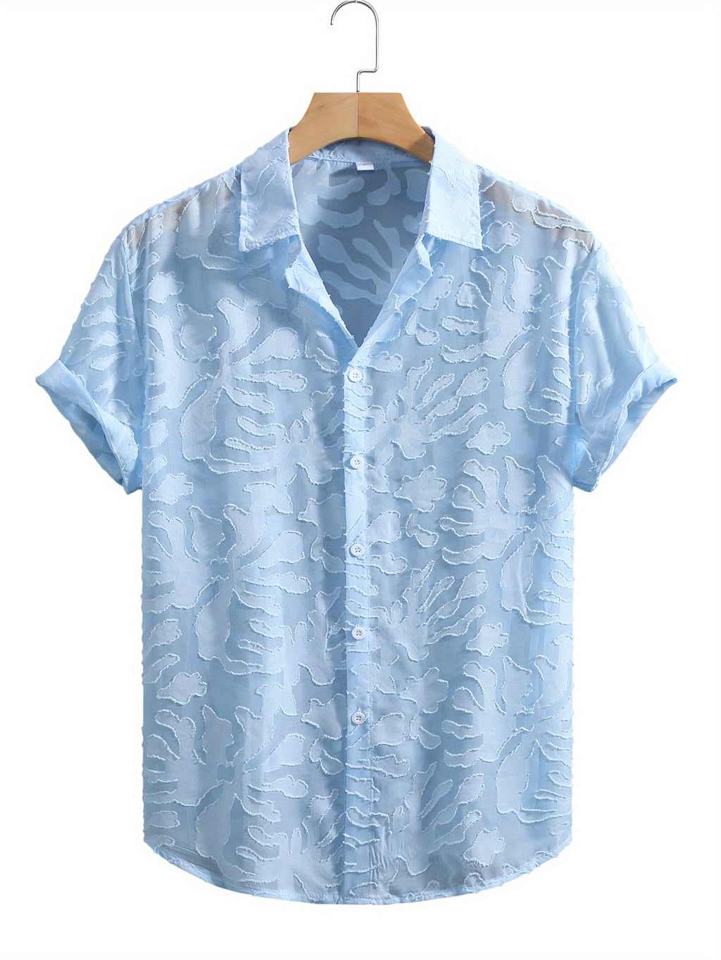 Krovian | Zomerpoloshirt voor heren – Lichtgewicht, ademend jacquard met korte mouwen en reverskraag