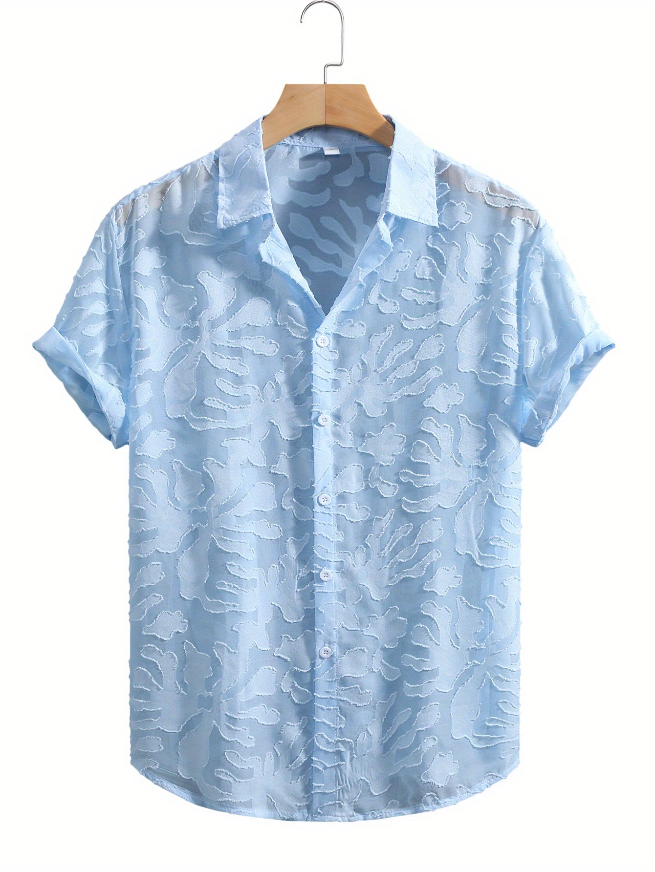 Krovian | Zomerpoloshirt voor heren – Lichtgewicht, ademend jacquard met korte mouwen en reverskraag