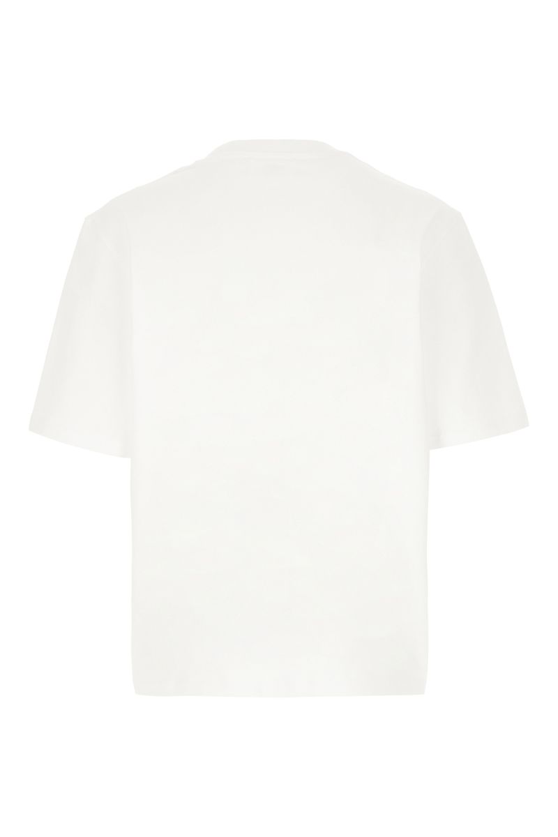 Ragnfrid | T-shirt homme en coton blanc - Coupe classique, broderie minimaliste