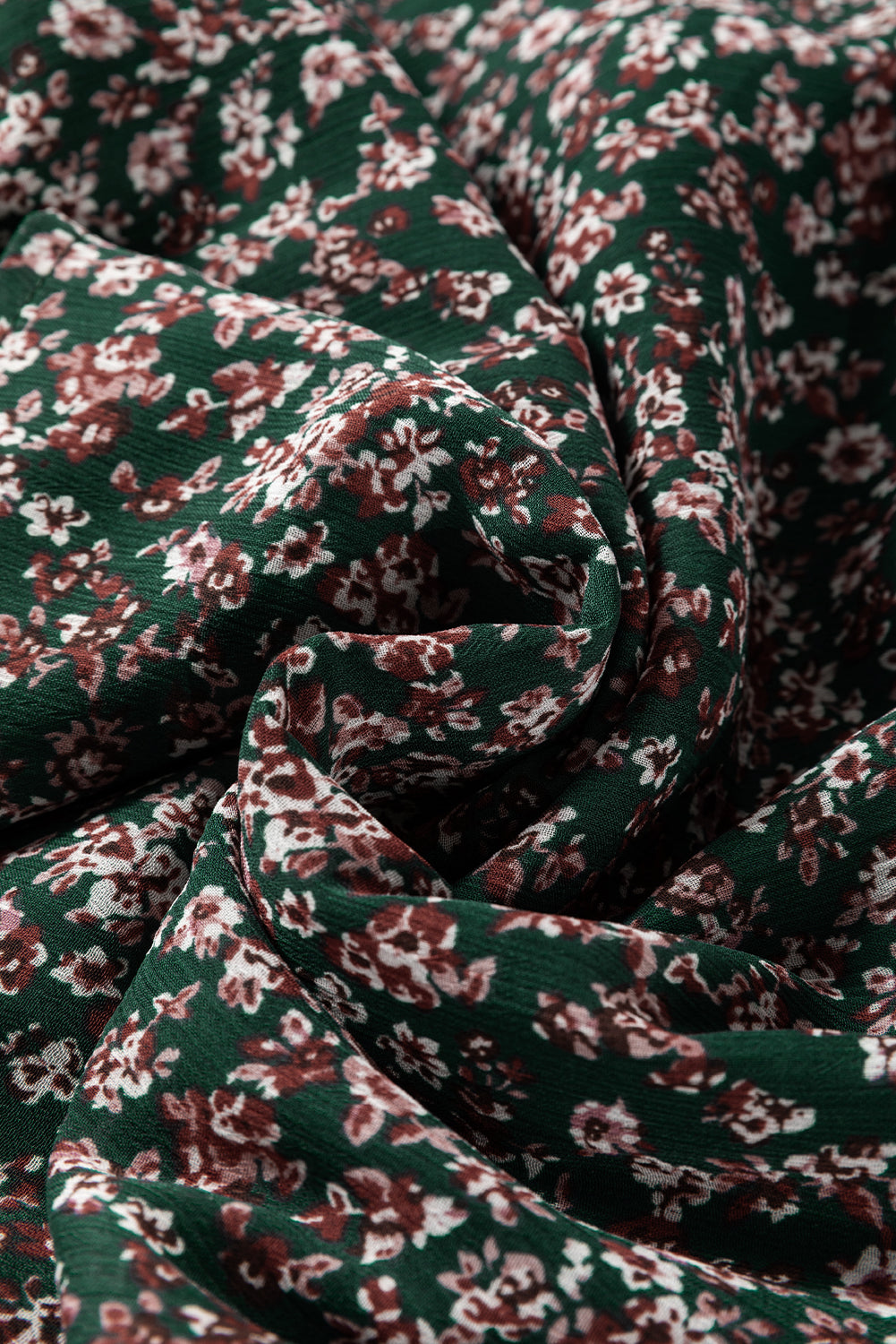 Isabella | Groene mini-jurk met bloemenprint – Sweetheart halslijn, gerimpelde rug, A-lijn pasvorm