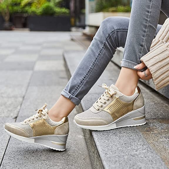 Cira | Orthopedische sneakers met sleehak voor dames – Comfortabele schoenen met plateauzool