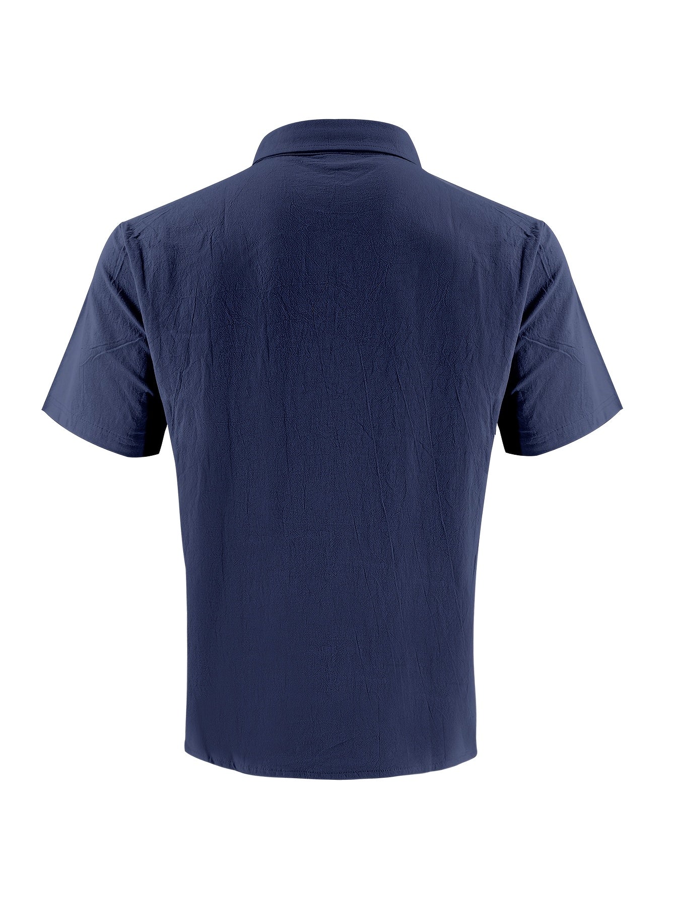 Jexil | Henley-shirt met korte mouwen voor heren – Casual, lichtgewicht zomershirt van linnenmix