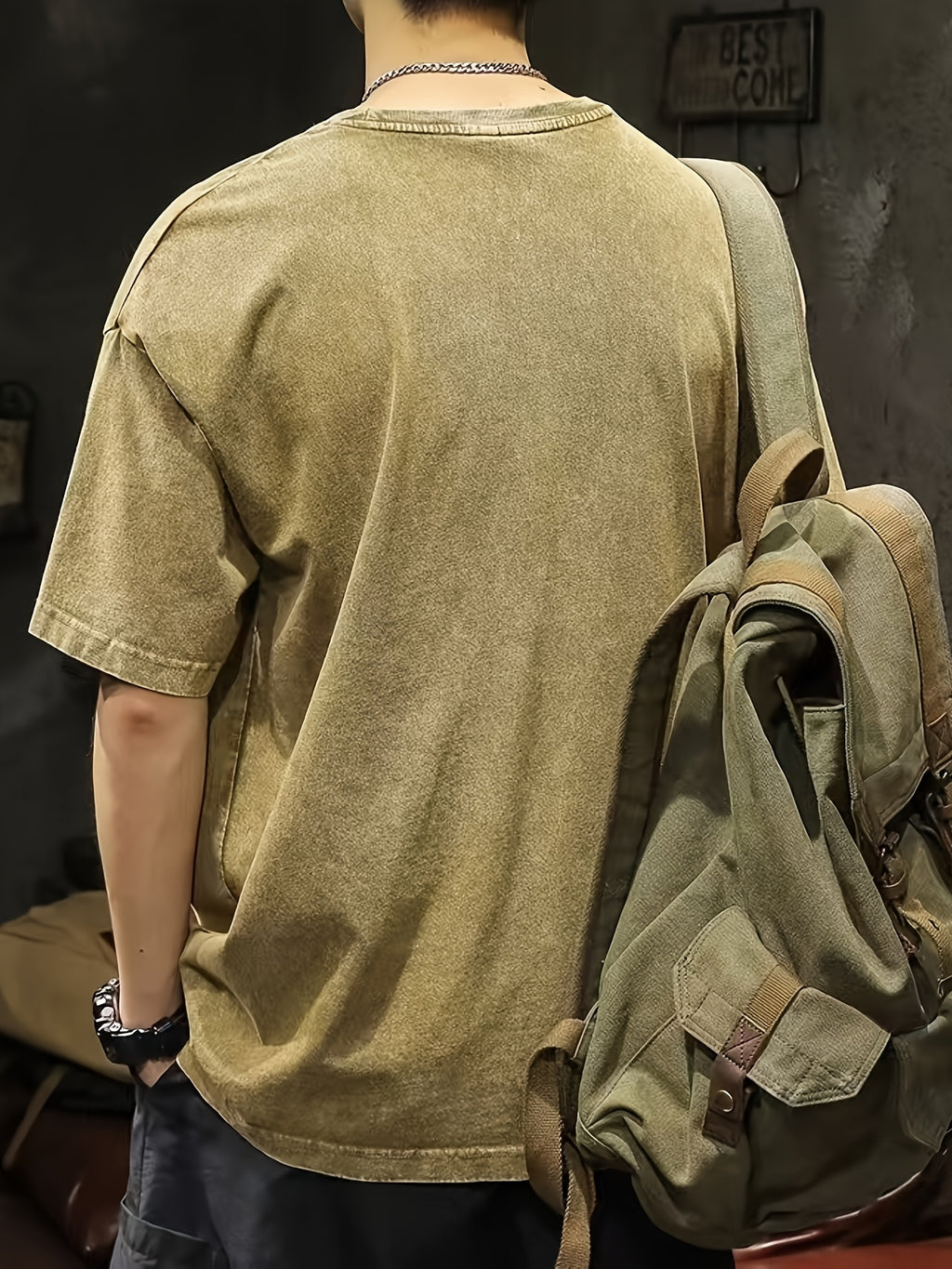 Gorran | Heren Vintage Washed T-Shirt – Korte Mouwen, Loszittend, Casual Zomer Katoenen Tee
