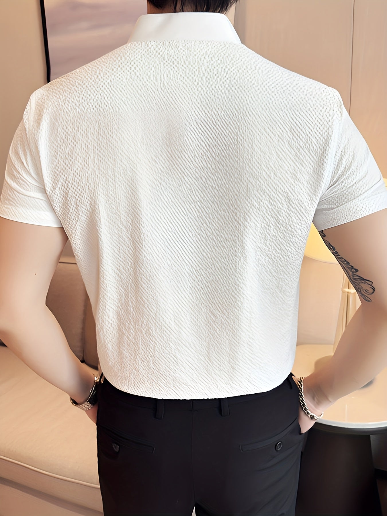 Arik | Heren zomers overhemd met korte mouwen – casual geruit button-up overhemd