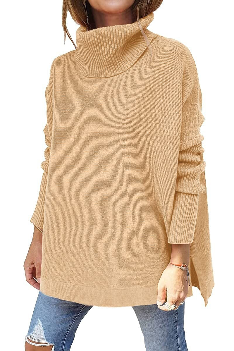 Tarelle | Hochwertiger Damen-Rollkragenpullover, bequemes Strickmuster, lockere Passform, Winteroberteil