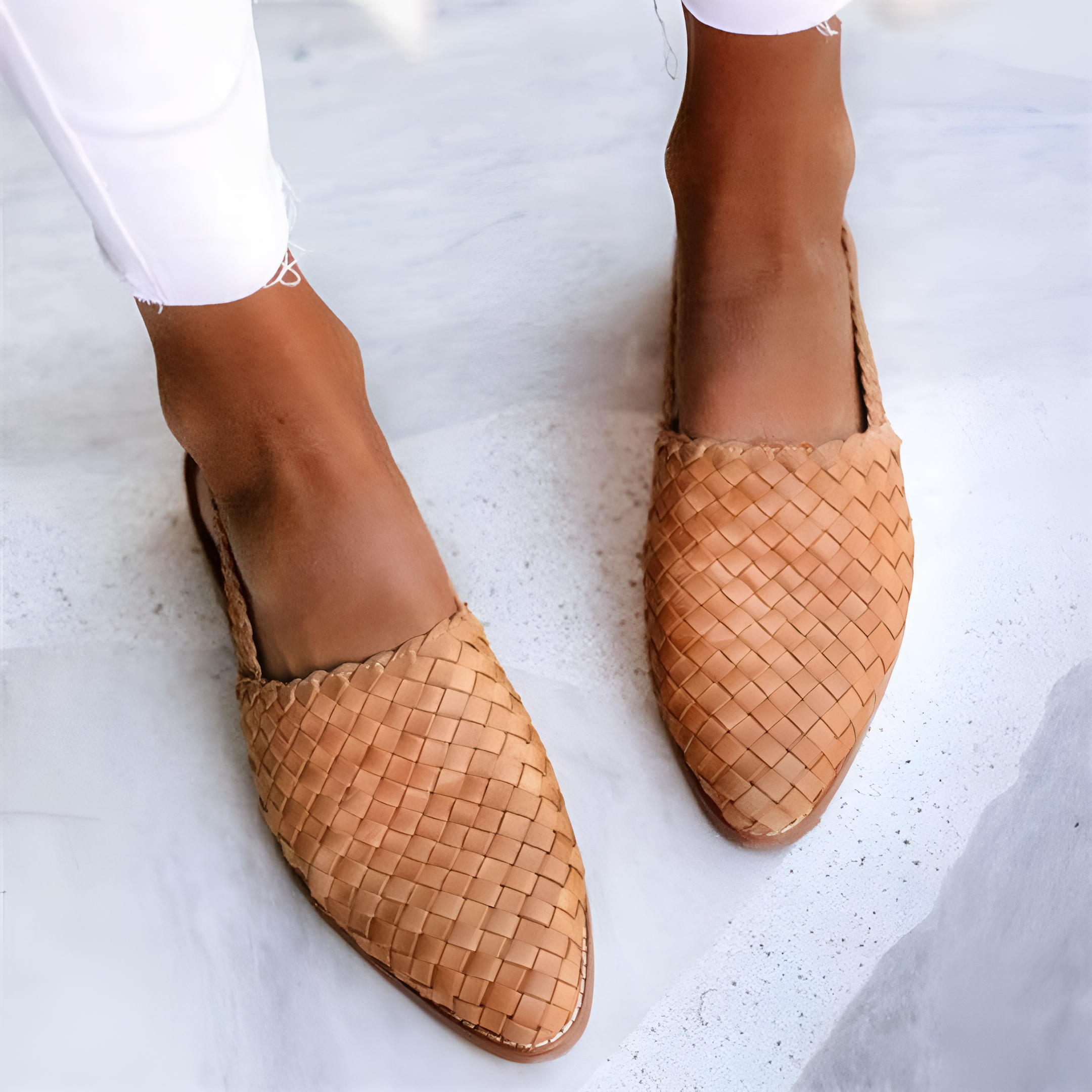 Nivessa | Gewebte flache Damensandalen – Bequeme und schicke Schuhe