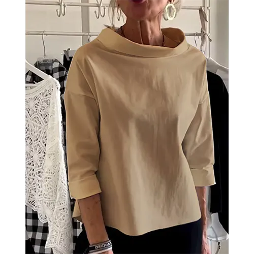 Adrelya | Elegante casual blouse voor dames – shirt met 3/4 mouwen, voor op kantoor en dagelijks gebruik