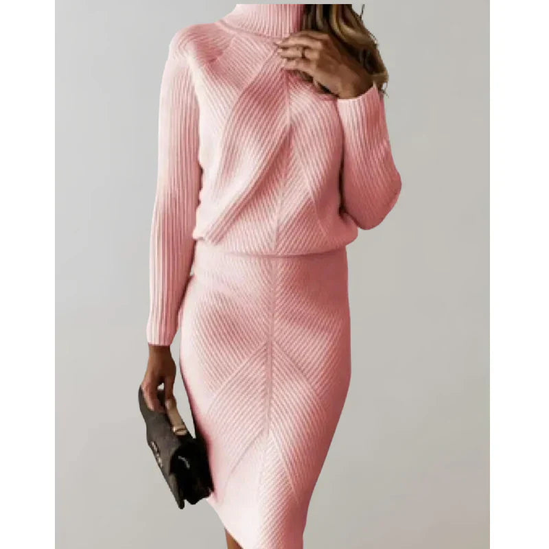 Orlenae | Dames coltrui & rok set – Elegante gebreide tweedelige outfit