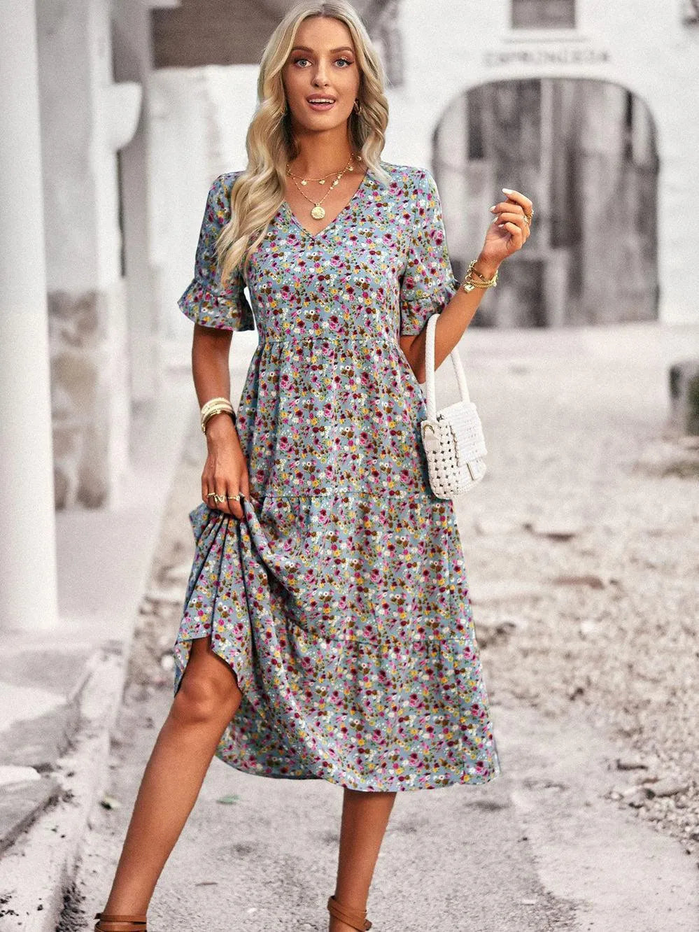 Orlaya | Zomerjurk voor dames – korte mouwen, luchtige casual pasvorm
