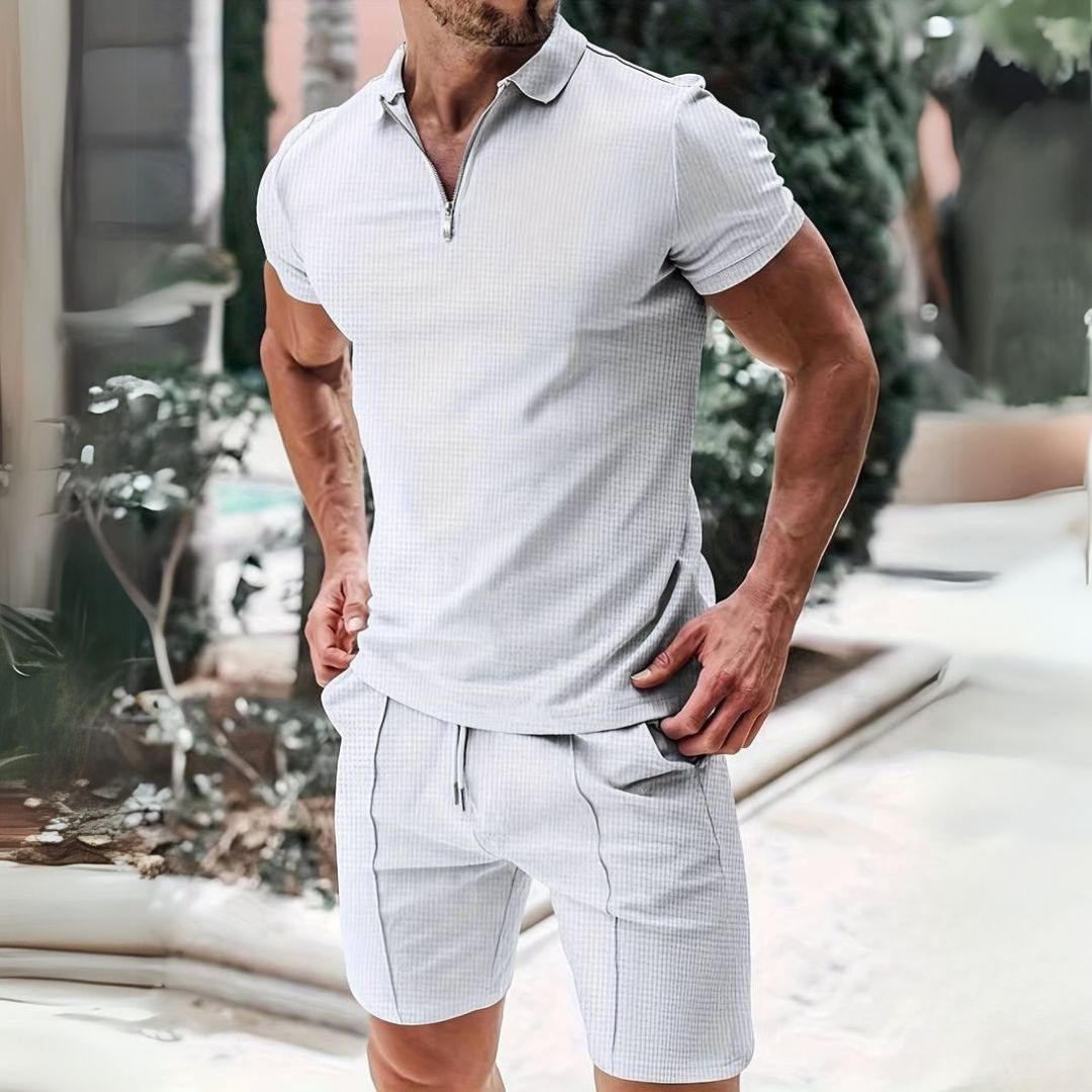 Thane | Muscle-Fit tanktop en korte broek voor heren – Luchtige sportset voor training, gymsessies en dagelijkse actieve kleding