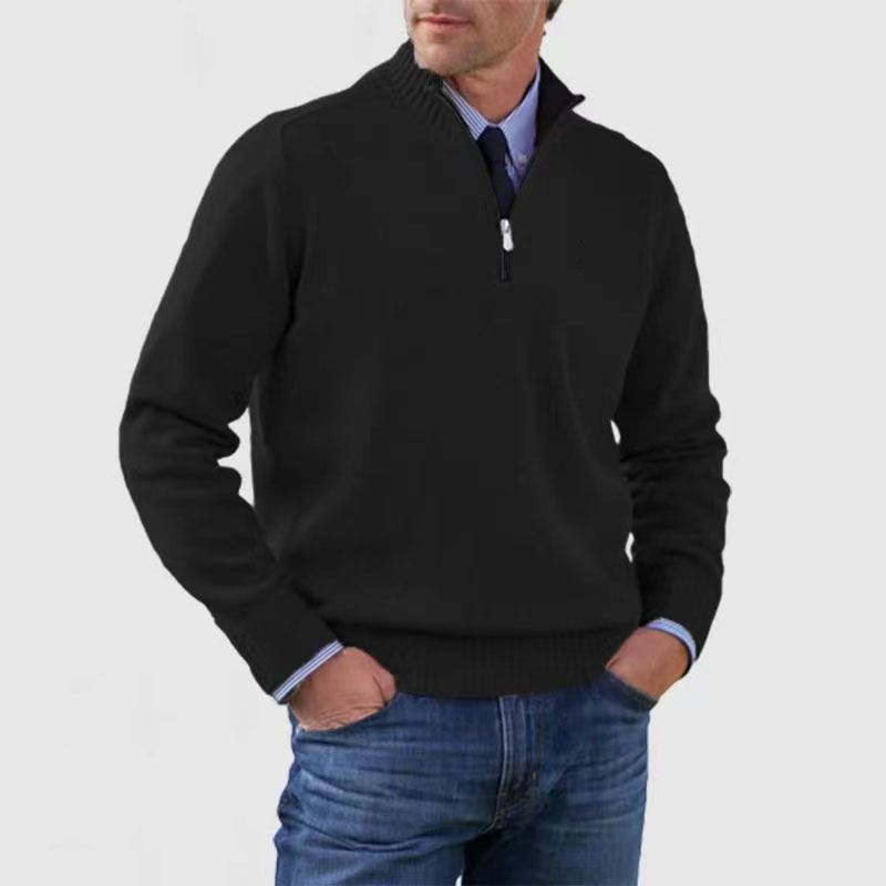 Erico | Heren trui met halve rits – Casual gebreide pullover, lange mouwen, ademend, comfortabel