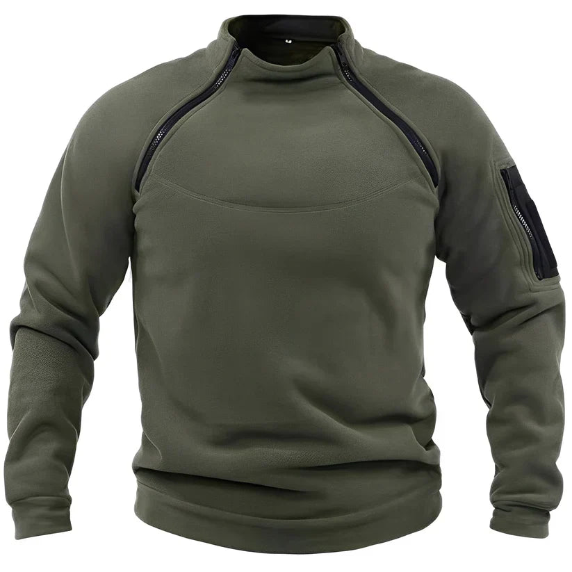 Jorven | Fleece trui voor heren – Comfortabele warme outdoor trui, thermische laag