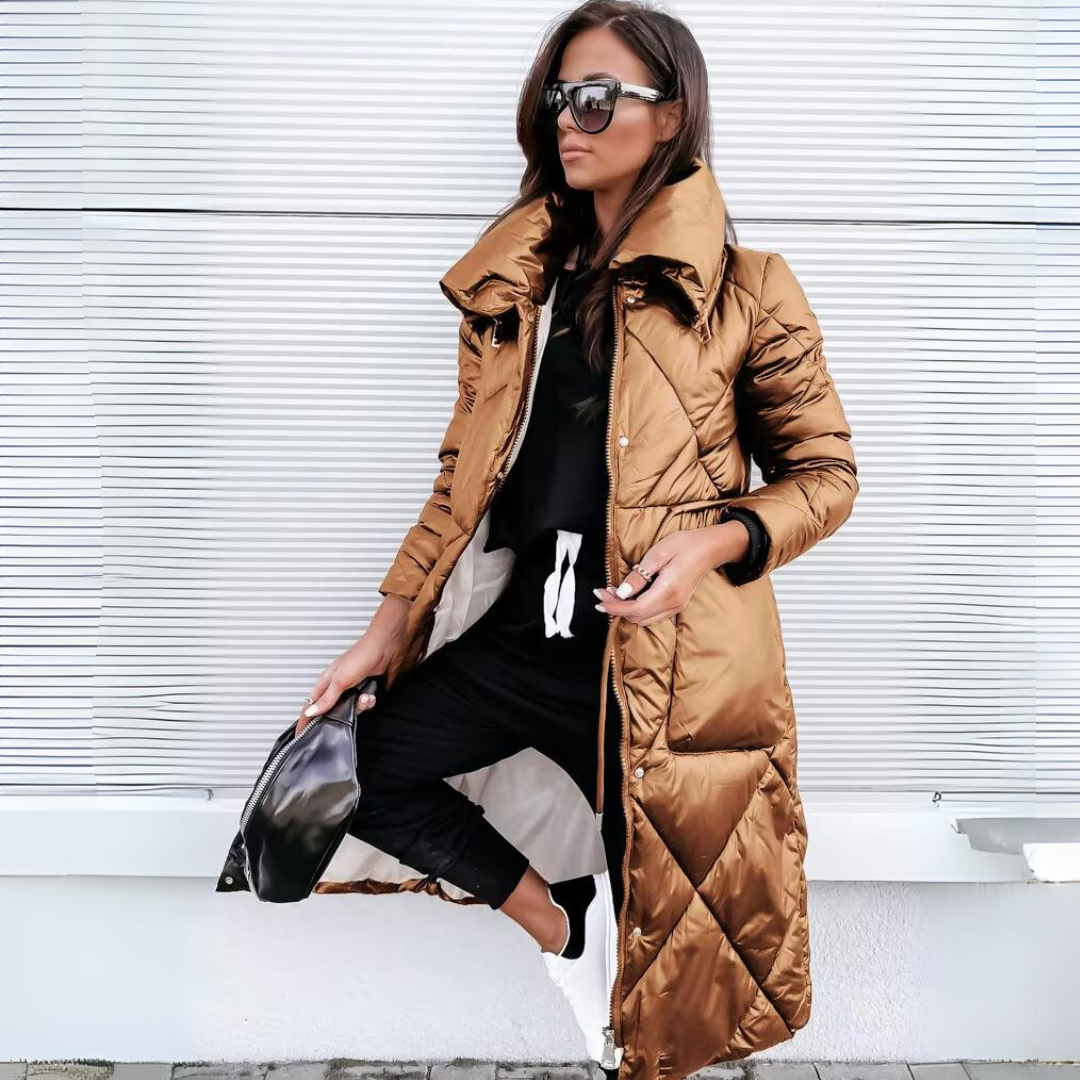 Zareen | Doudoune chic pour femme – Veste d'hiver légère et déperlante avec capuche