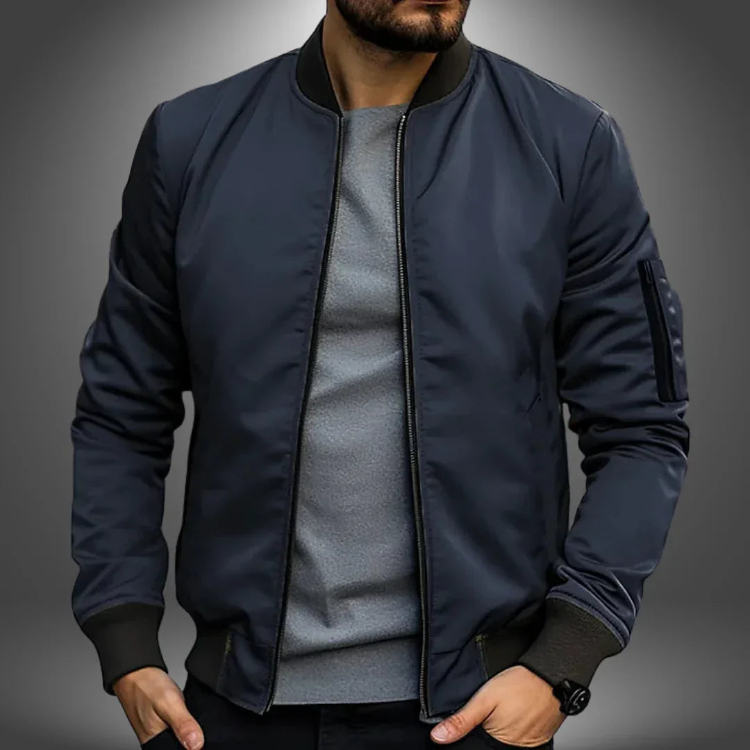 Rovanic | Veste légère pour homme - Blouson aviateur décontracté, coupe-vent, vêtement d'extérieur confortable