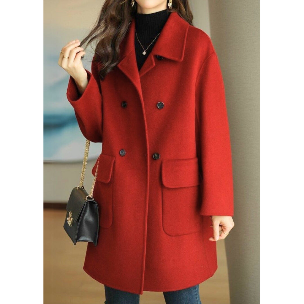 Elarae | Manteau long élégant – manteau d'hiver moderne, vêtement d'extérieur stylé, chaud et raffiné