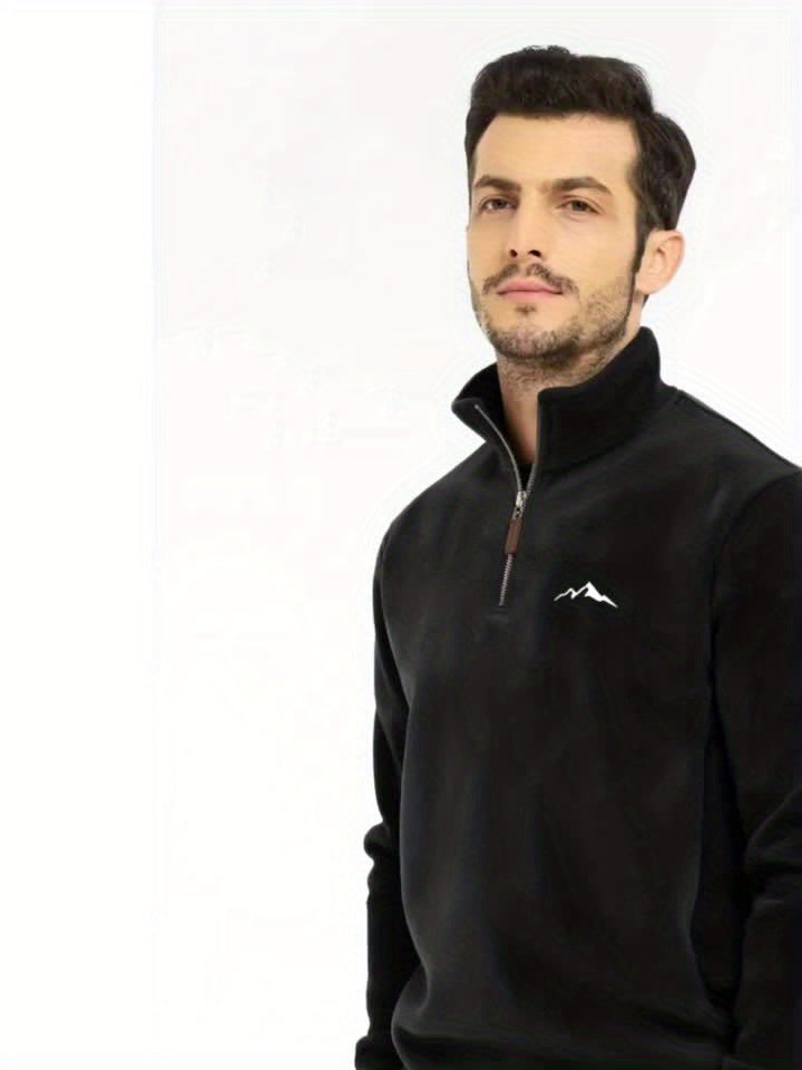 Roran | Heren sweatshirt met halve rits en opstaande kraag – Streetwear-top met lange mouwen