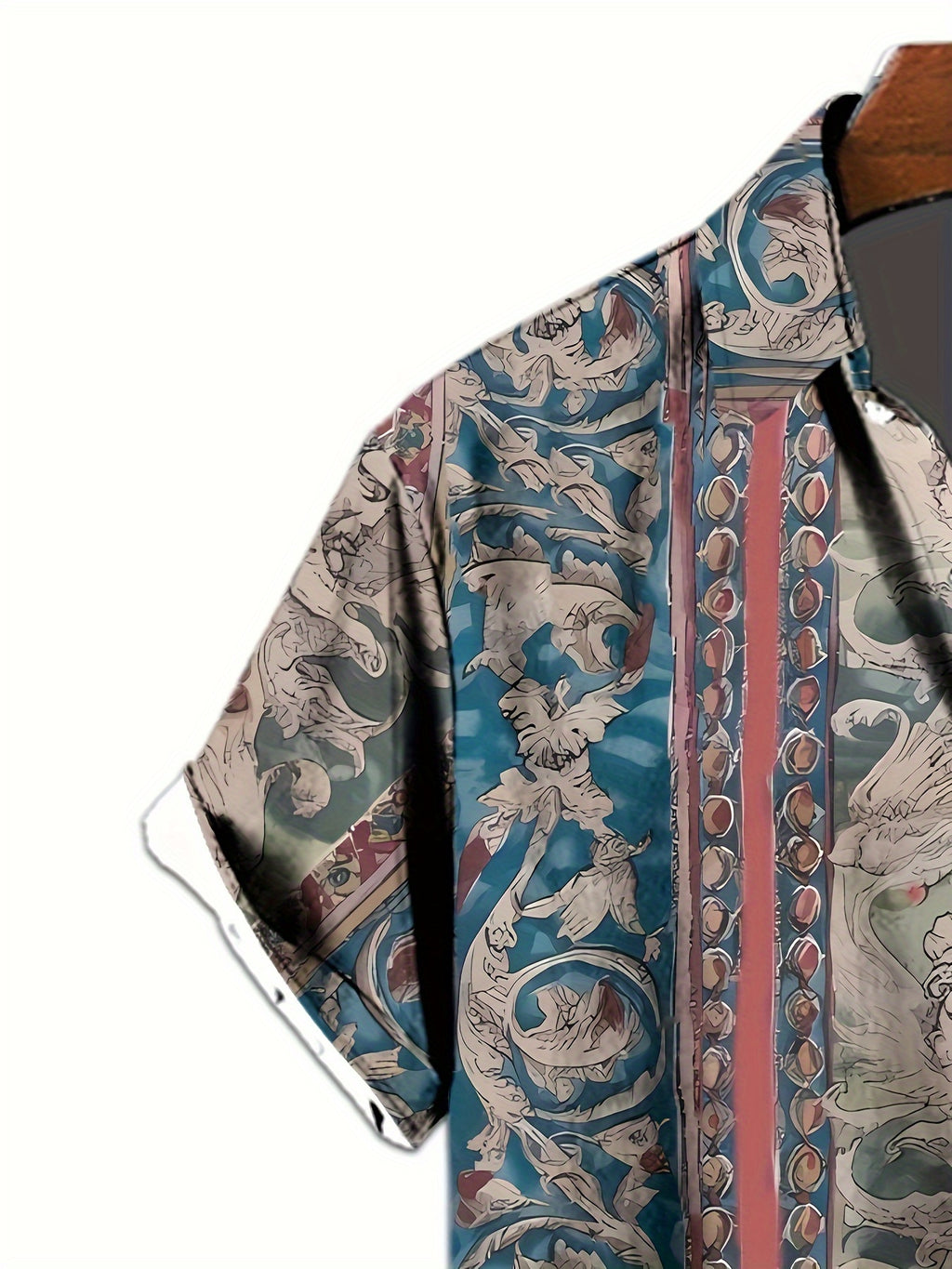 Zaythor | Overhemd met korte mouwen – bloemen retro print, zomers casual overhemd