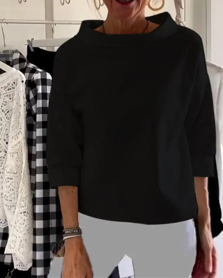 Callira | Effen casual trui voor dames – zachte, losvallende gebreide pullover