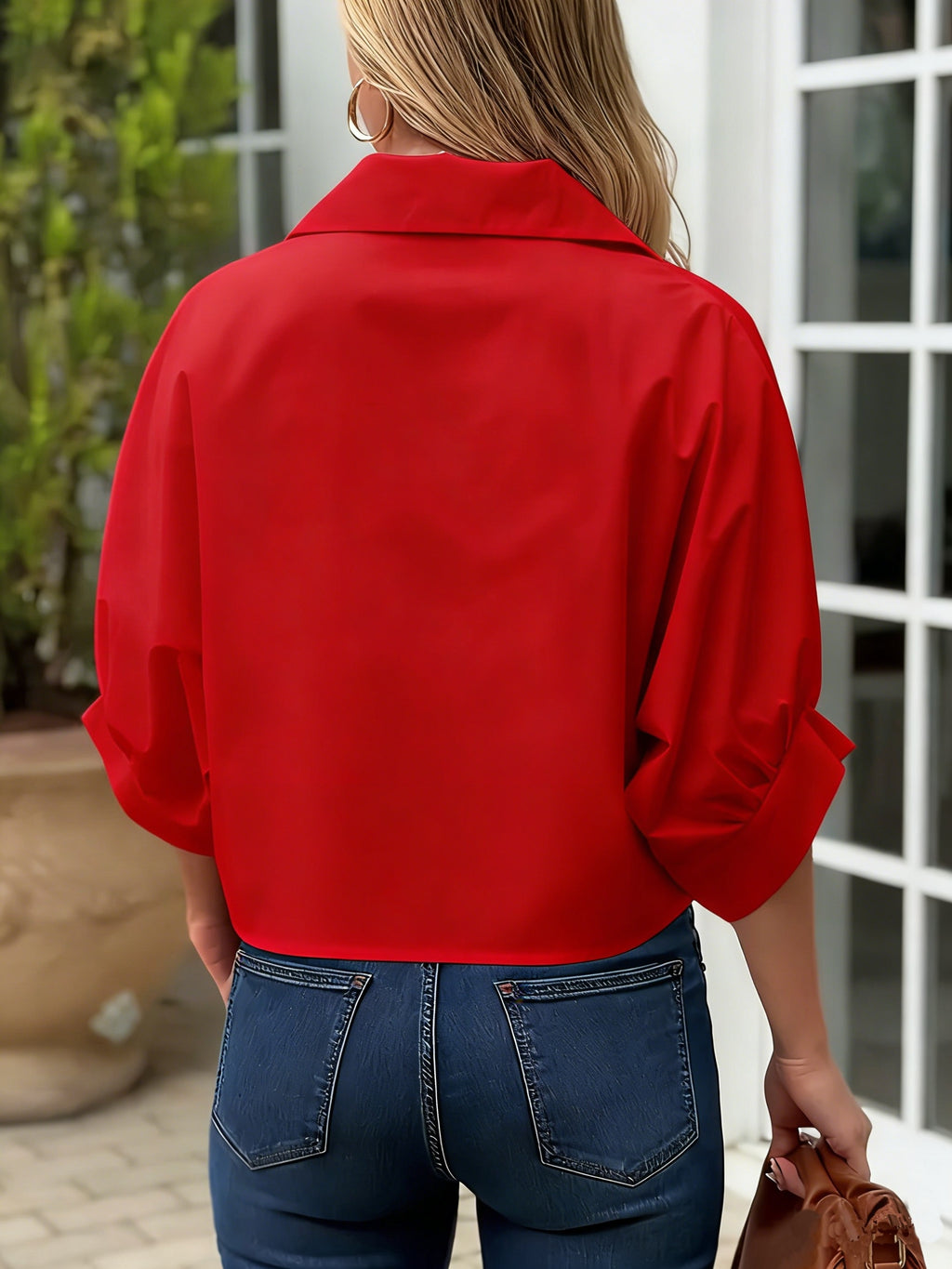 Walyra | Elegante casual damesblouse – Lichtgewicht overhemd met lange mouwen en knopen