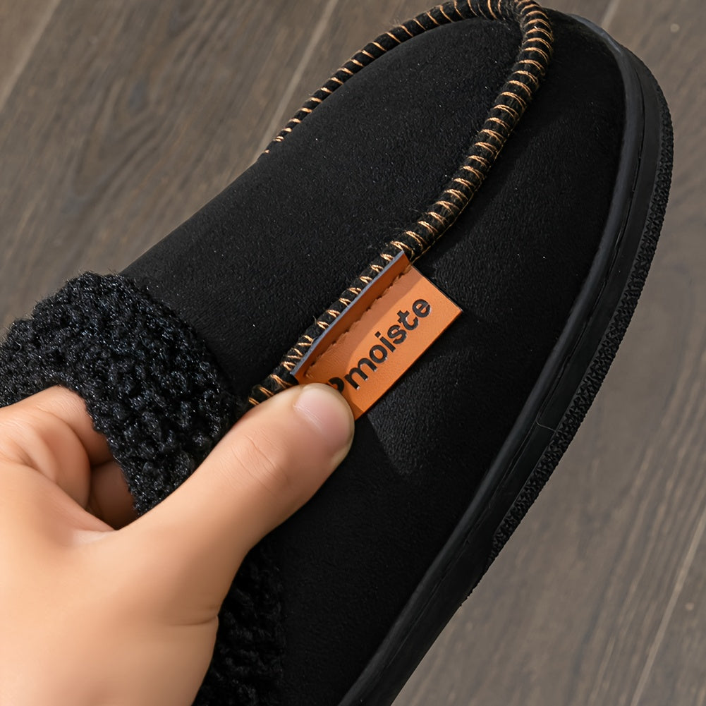 ThermaSole | Heren Memory Foam Slippers Winter Warme Slip-On Moccasin Binnen/Buiten Zachte Stof