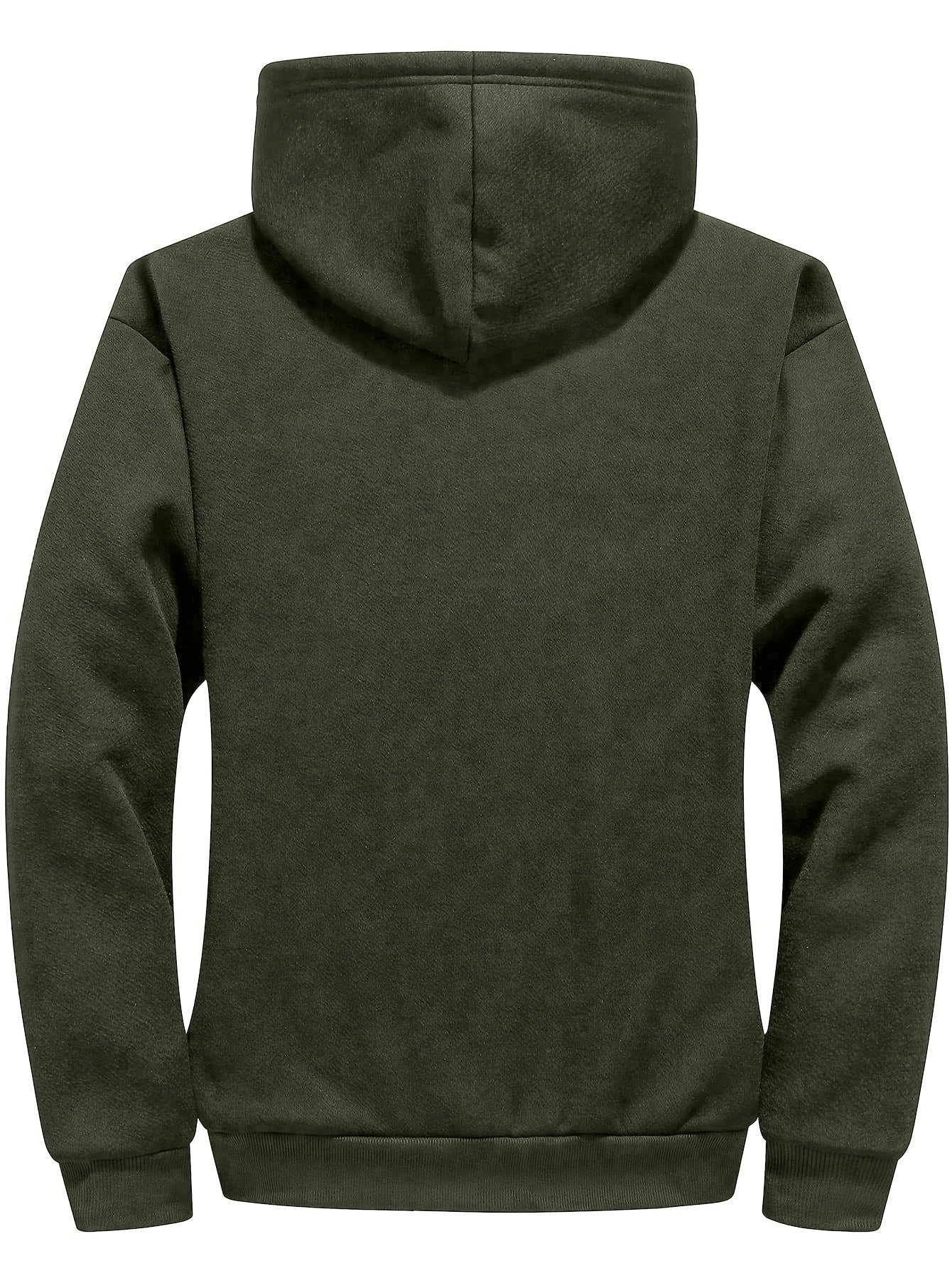 Zayden | Sweat à capuche zippé doublé polaire pour homme – Sweat à capuche décontracté avec imprimé lettres