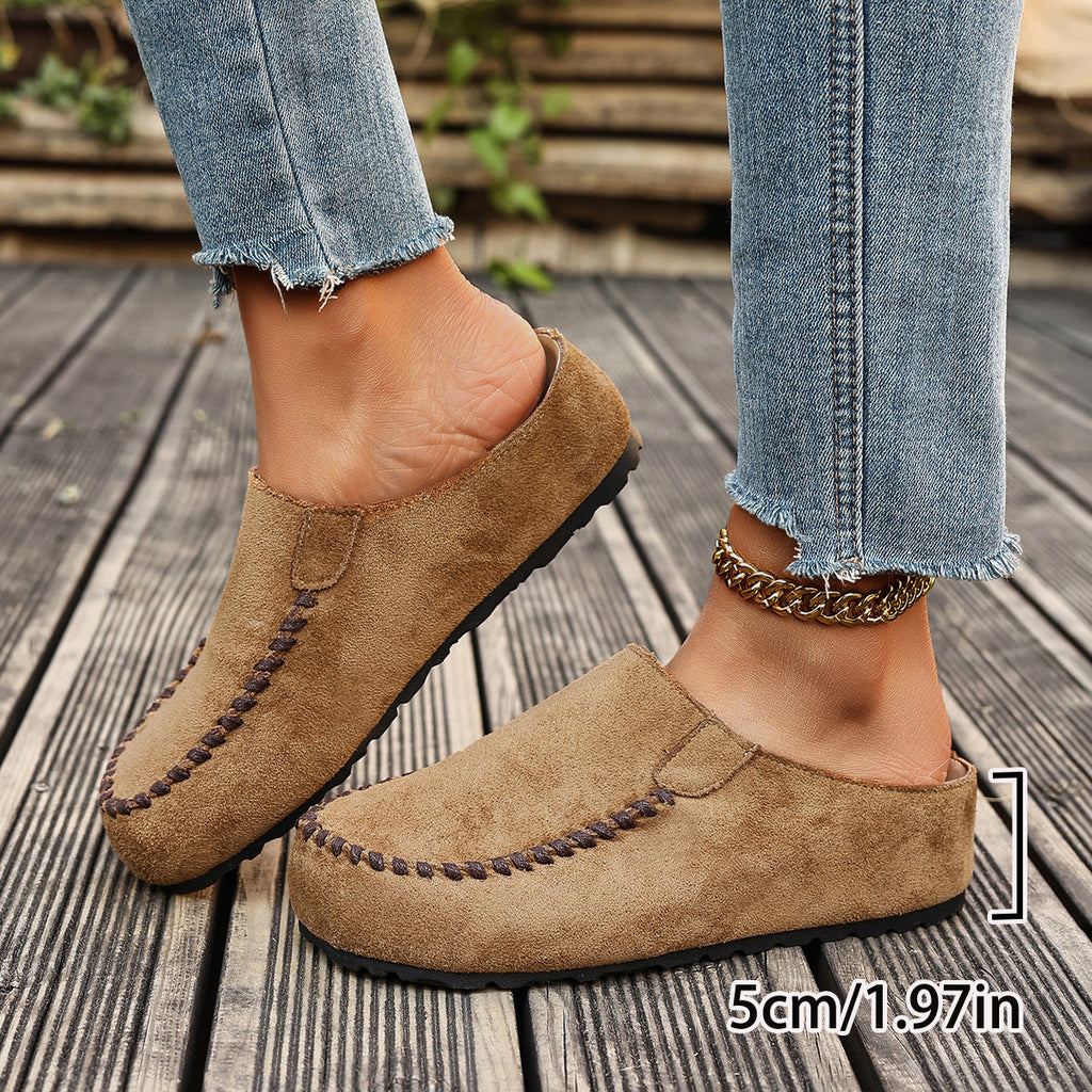 Vaelyra | Vintage comfortabele instapsandalen van leer voor dames