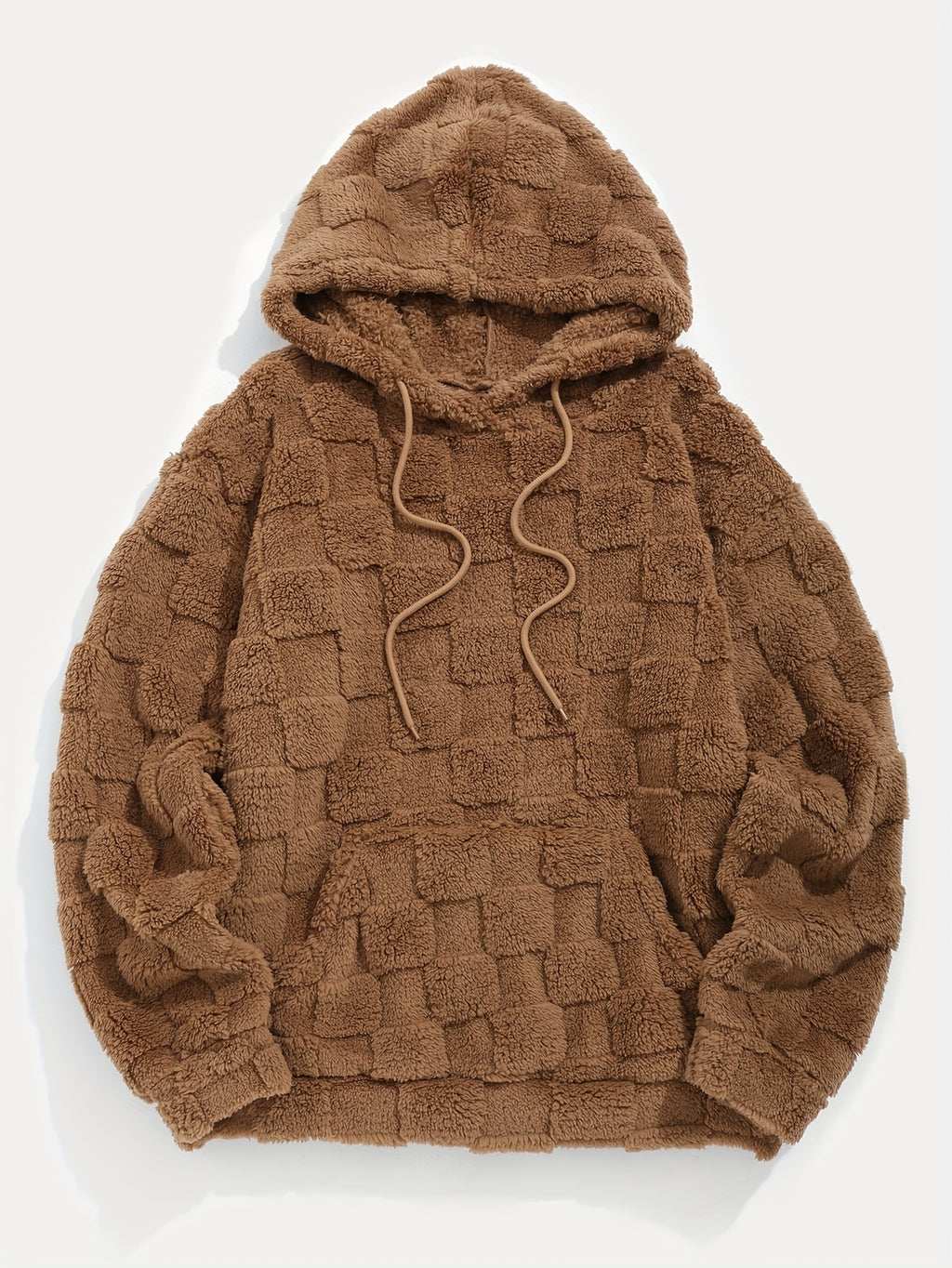 Dander | Plush fleece hoodie voor heren – Comfortabele, losvallende wintertrui met zak aan de voorkant