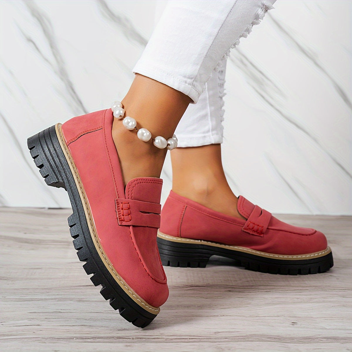 LoaferMax | Retro-Slipper für Damen – Penny-Loafer aus Kunstleder