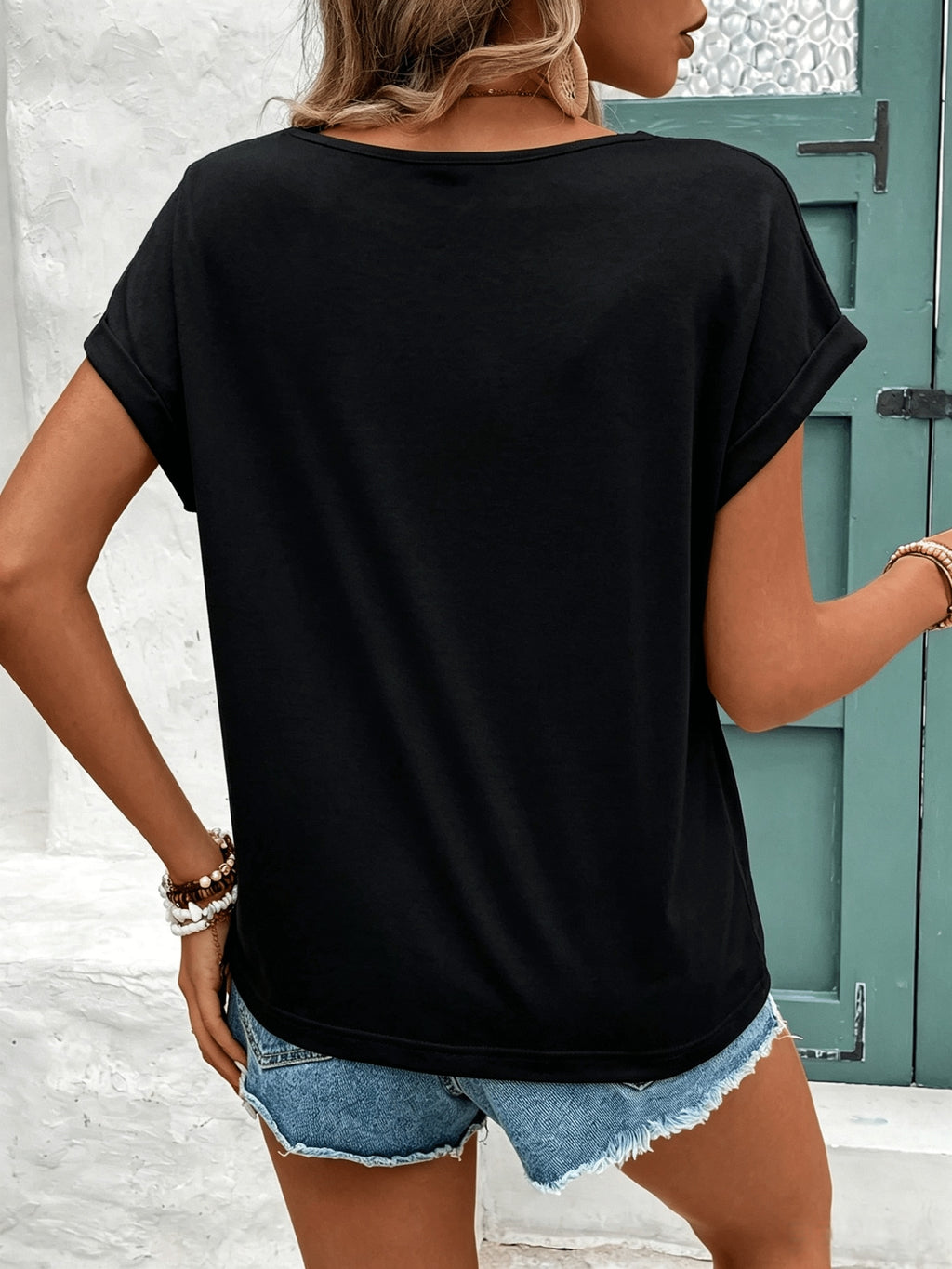 Nyrah | Dames-top met bloemenprint – Casual T-shirt met korte mouwen en ronde hals
