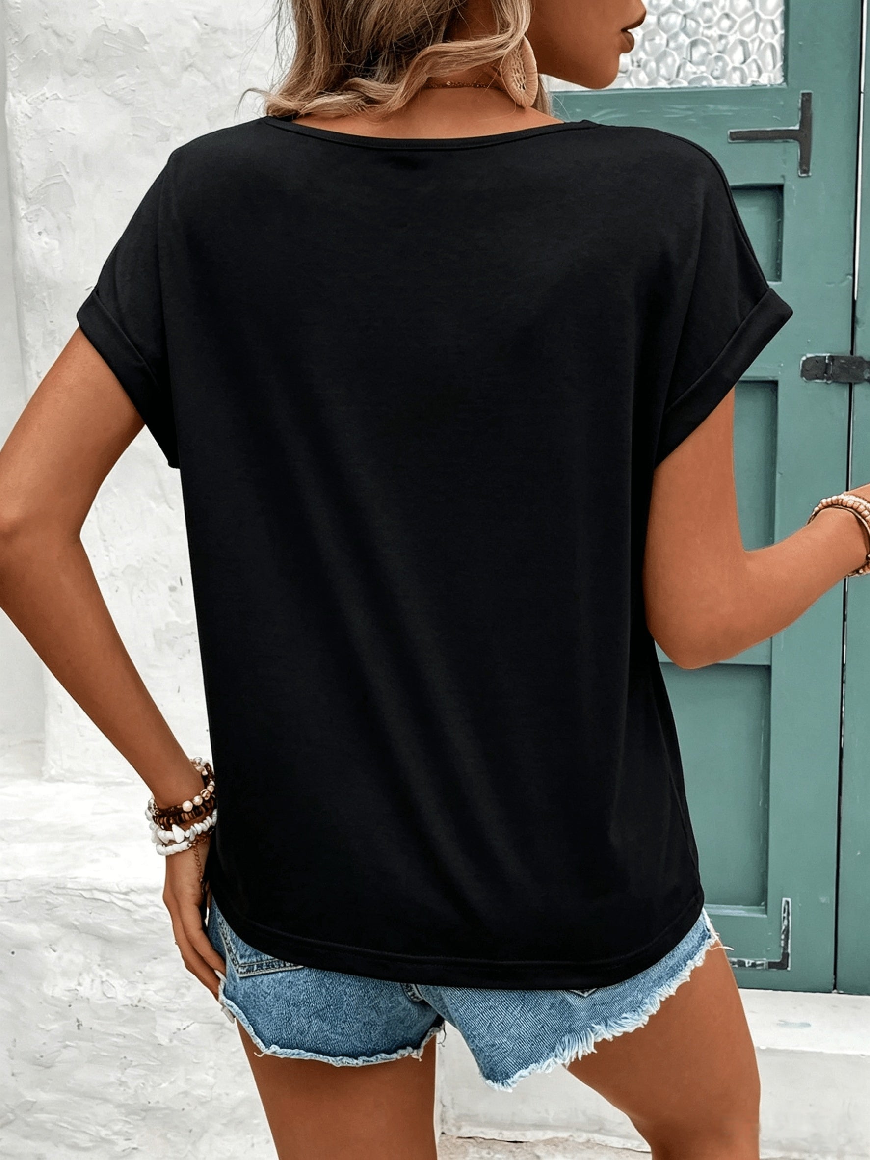 Nyrah | Dames-top met bloemenprint – Casual T-shirt met korte mouwen en ronde hals
