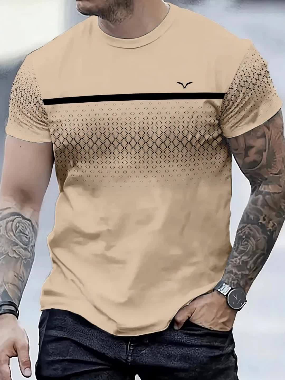 Xerxès | T-shirt homme en polyester - coupe classique confortable, imprimé minimaliste