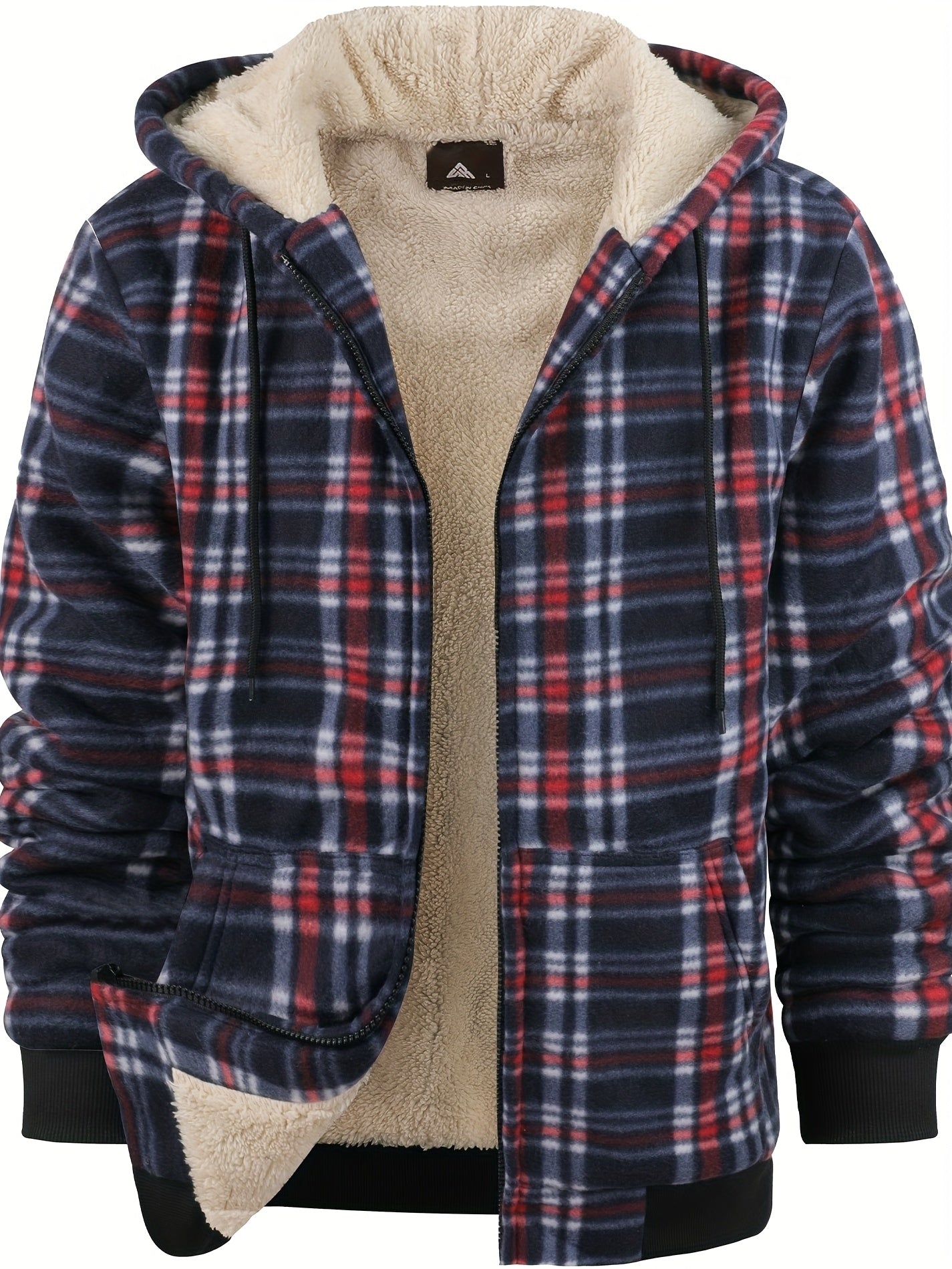 Luthar | Heren fleece hoodiejack voor zware omstandigheden – Warme winterjas met verstelbare capuchon