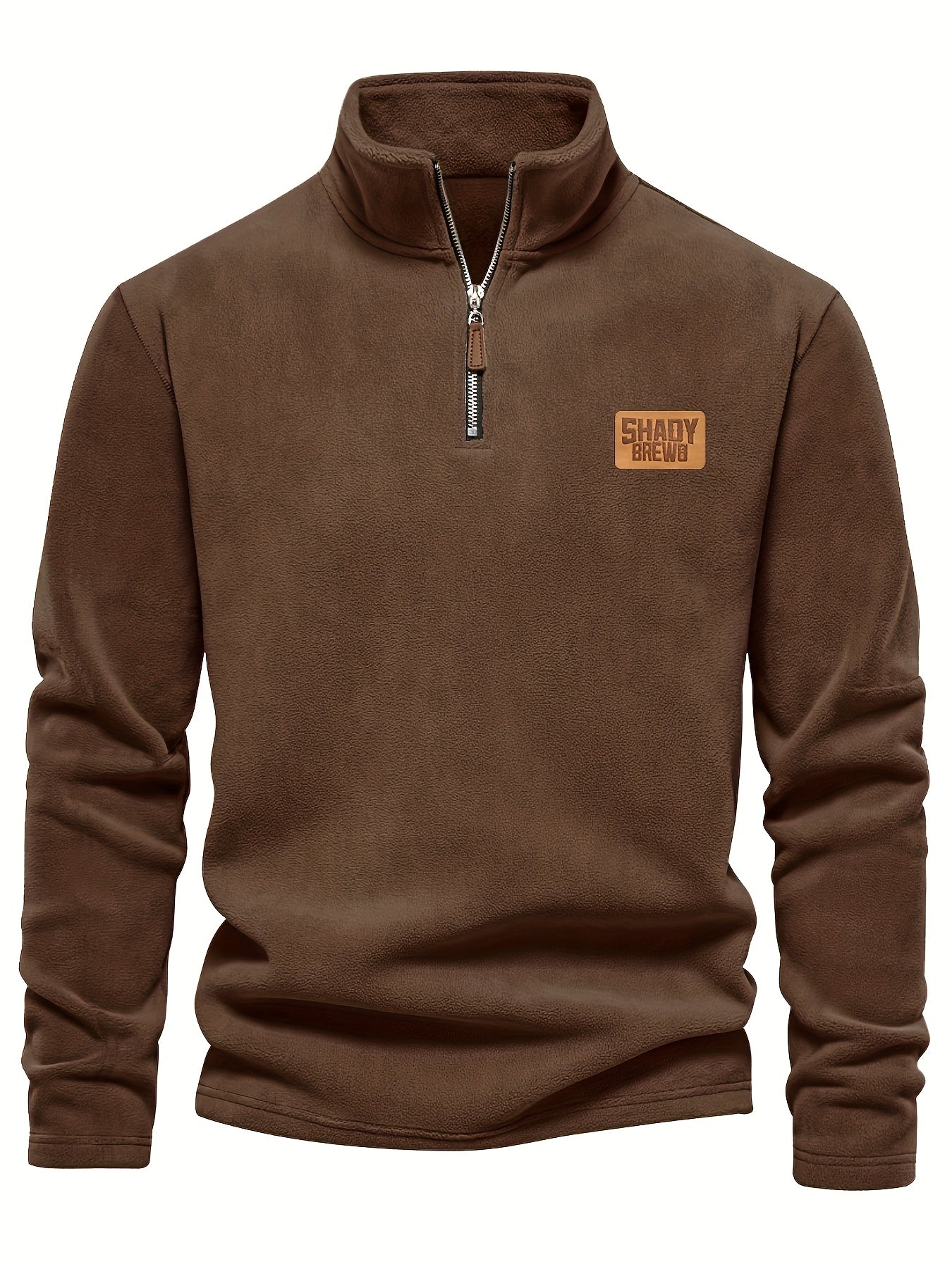 Daire | Thermische fleece gevoerde heren trui met halve rits – Warm, stevig winterhemd, halve rits