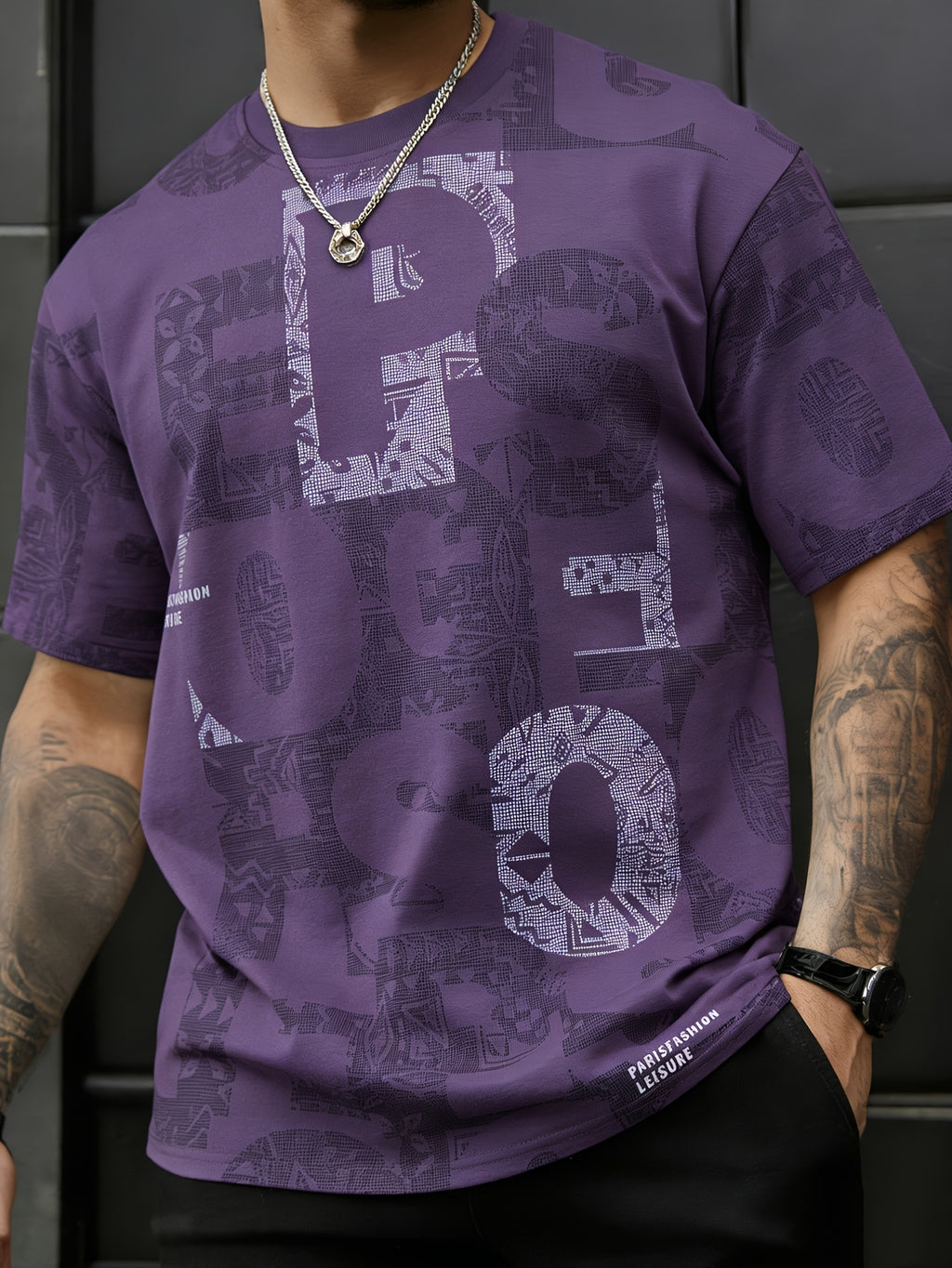 Benu | Heren zomers graphic T-shirt – losvallend T-shirt met ronde hals en korte mouwen