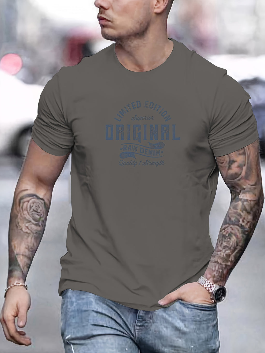 Xaver | T-shirt basique en coton pour homme - T-shirt décontracté à imprimé graphique, T-shirt d'été