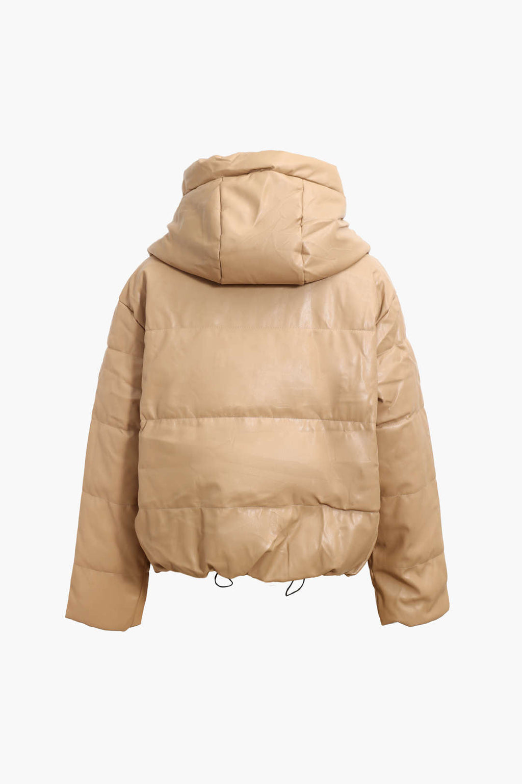 Veryn | Veste matelassée en similicuir pour femme avec capuche – Manteau d'hiver chaud, chic et confortable