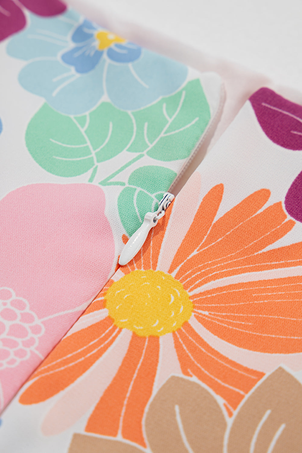 Orla | Roze bloemenprint babydoll-jurk voor de zomer – mini-jurk met vierkante hals en pofmouwen