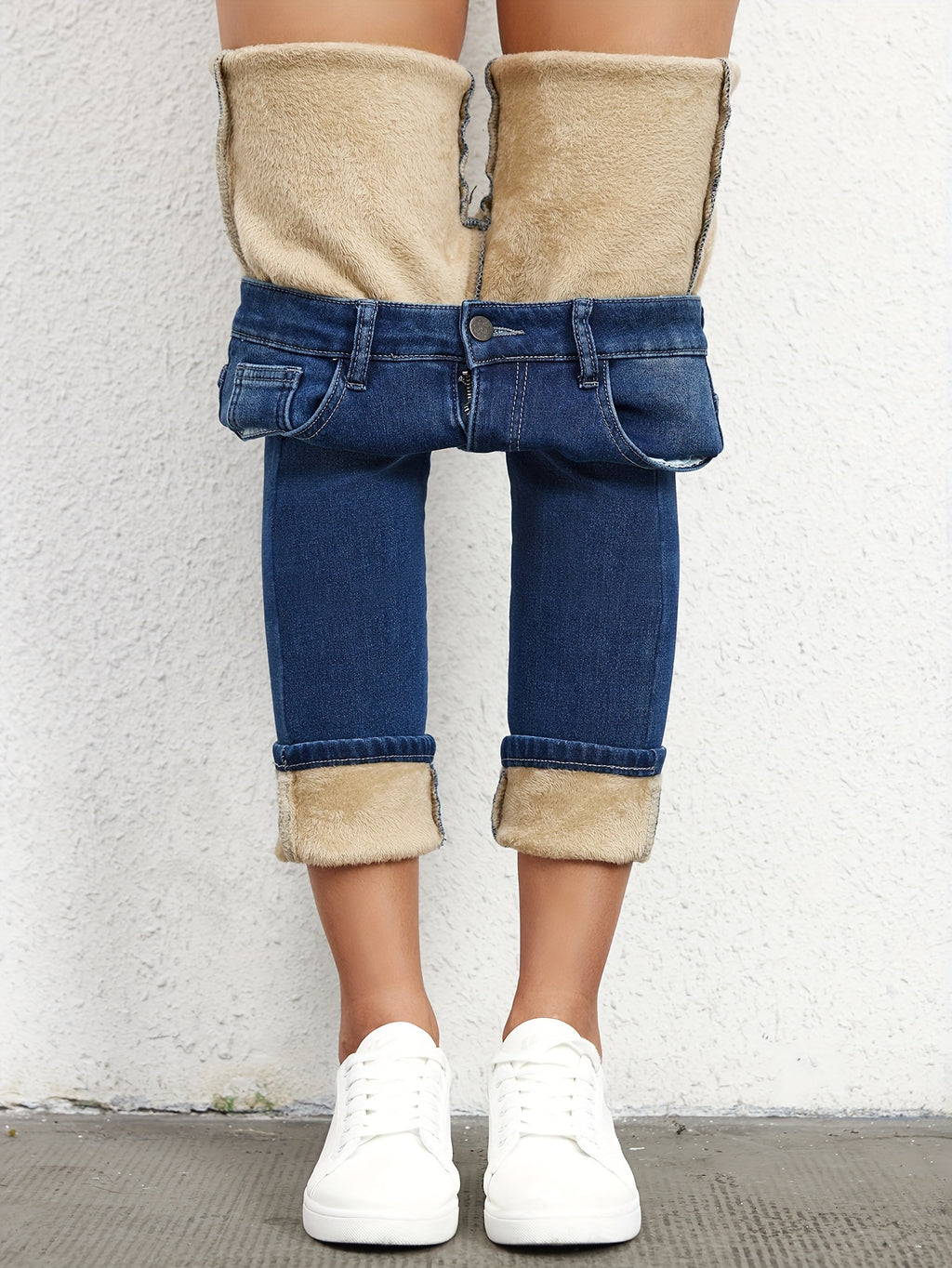 Dextra | Skinny jeans met fleecevoering – slim fit, medium stretch, warme casual denim broek