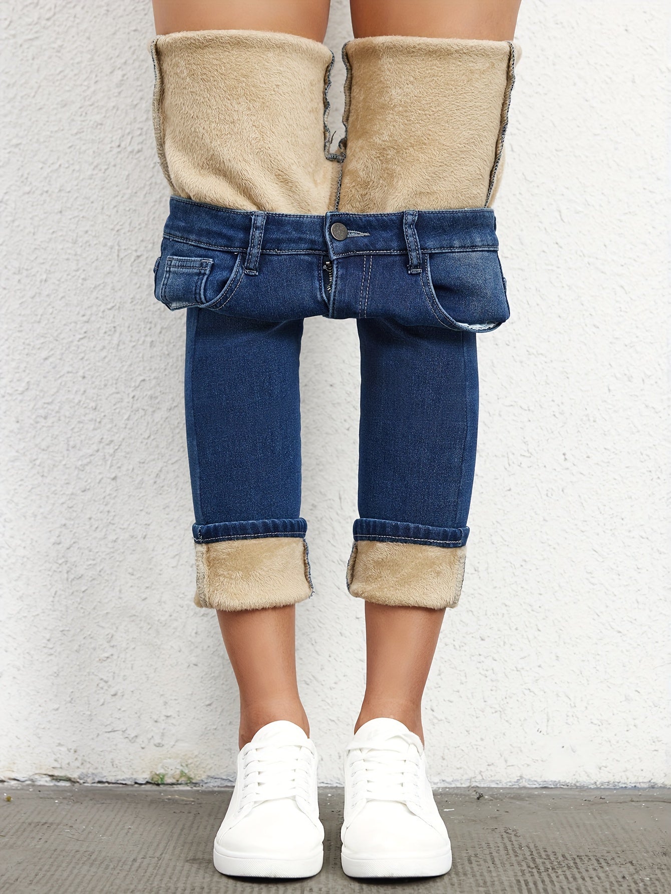 Dextra | Skinny jeans met fleecevoering – slim fit, medium stretch, warme casual denim broek