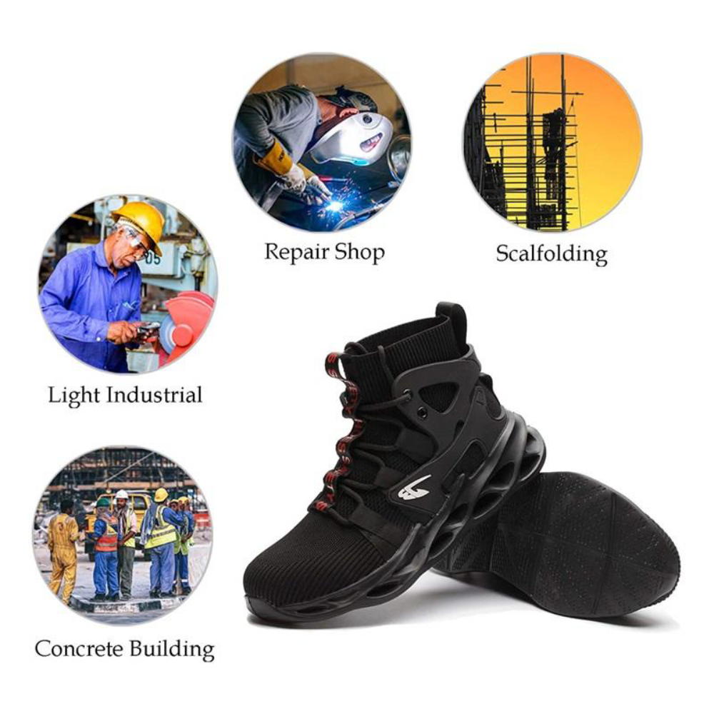 IronWalk | Chaussures de travail légères et respirantes pour hommes, chaussures de sécurité à embout en acier, chaussures de sécurité antidérapantes pour l'industrie