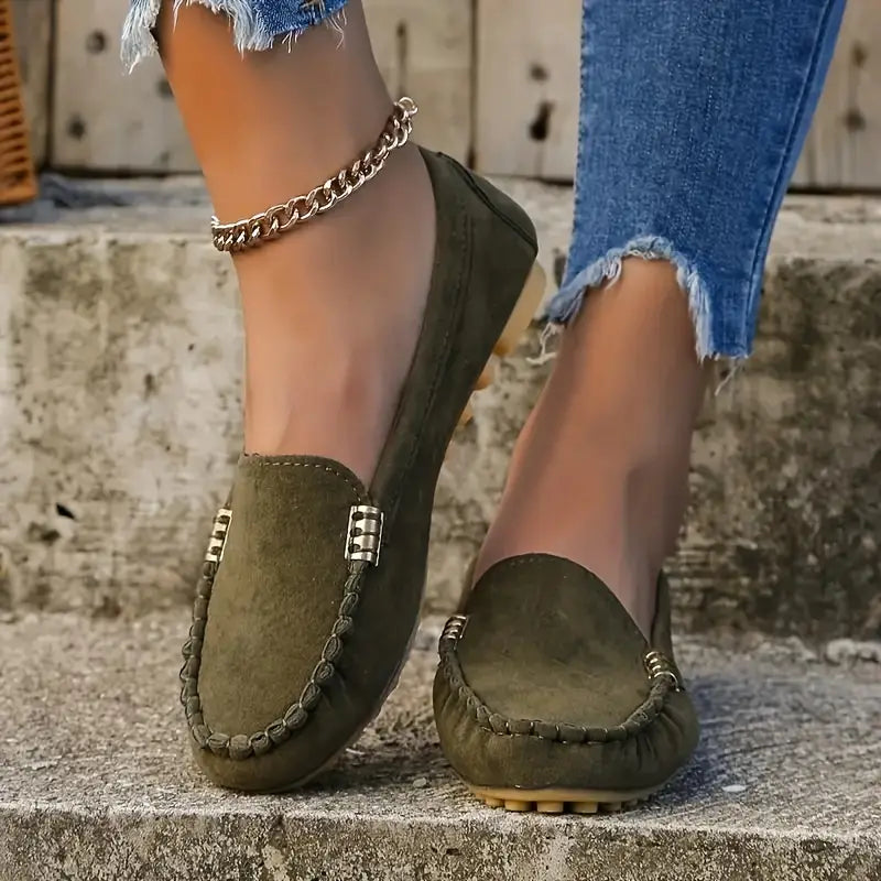 CloudLoaf | Casual Platte Loafers voor Dames – Comfortabele Instappers met Zachte Zool voor Wandelen