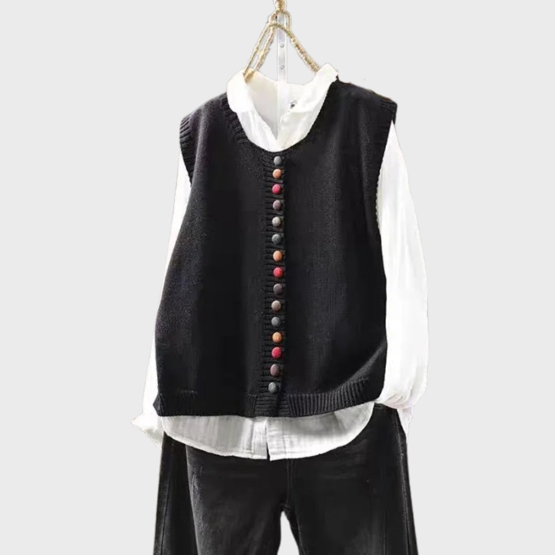 Kavynne | Gilet en maille pour femme – Pull doux d'automne à manches longues