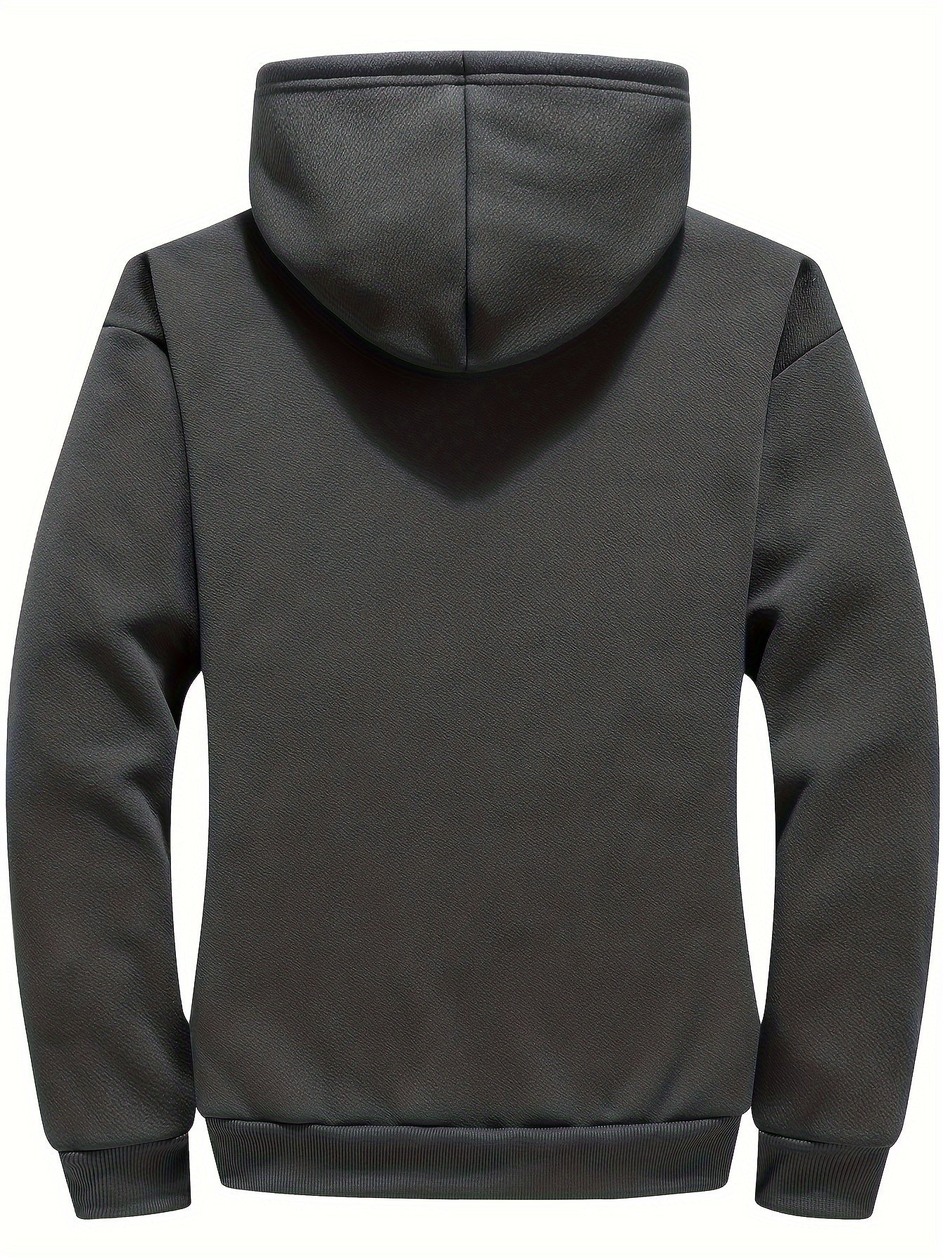 Zayden | Sweat à capuche zippé doublé polaire pour homme – Sweat à capuche décontracté avec imprimé lettres