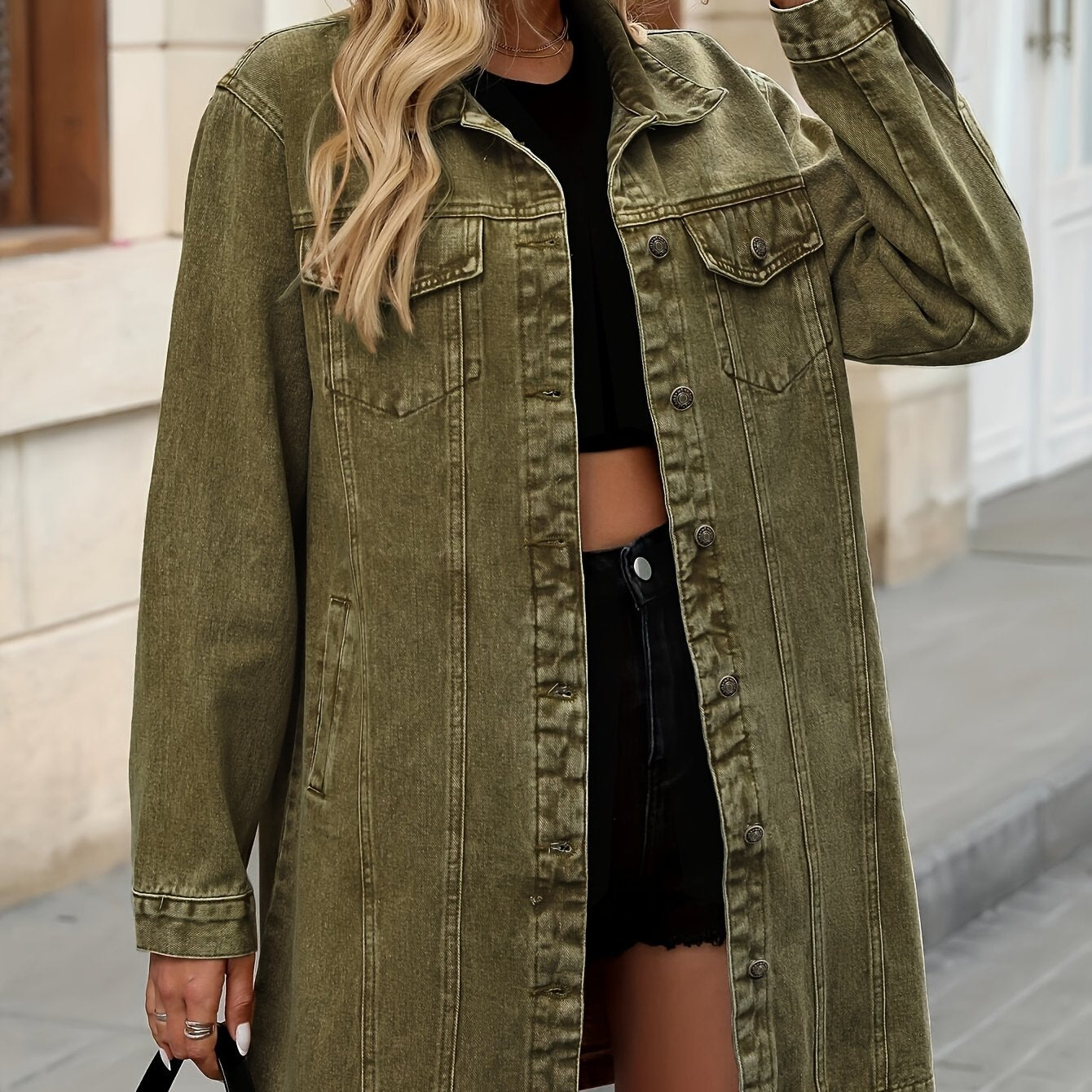 Fayeza | Oversized denim vest voor dames – Vintage casual stijl