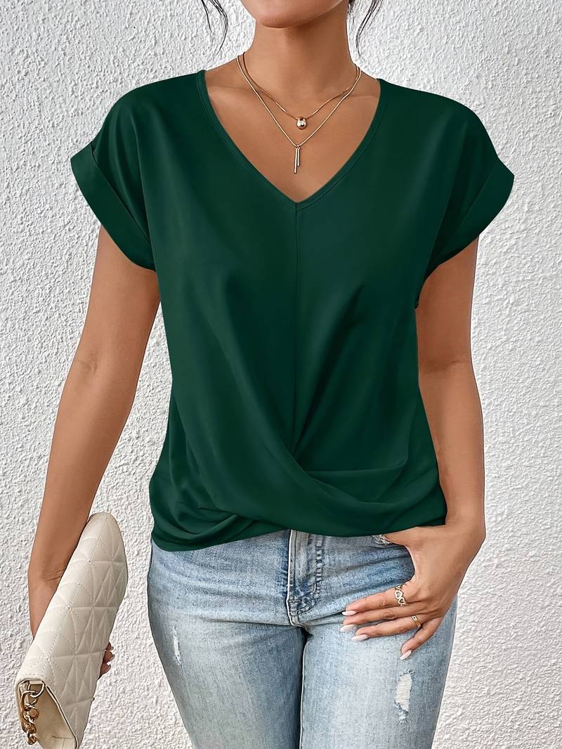 Taisha | Elegant T-shirt met korte mouwen voor dames – Chique, casual zomertop