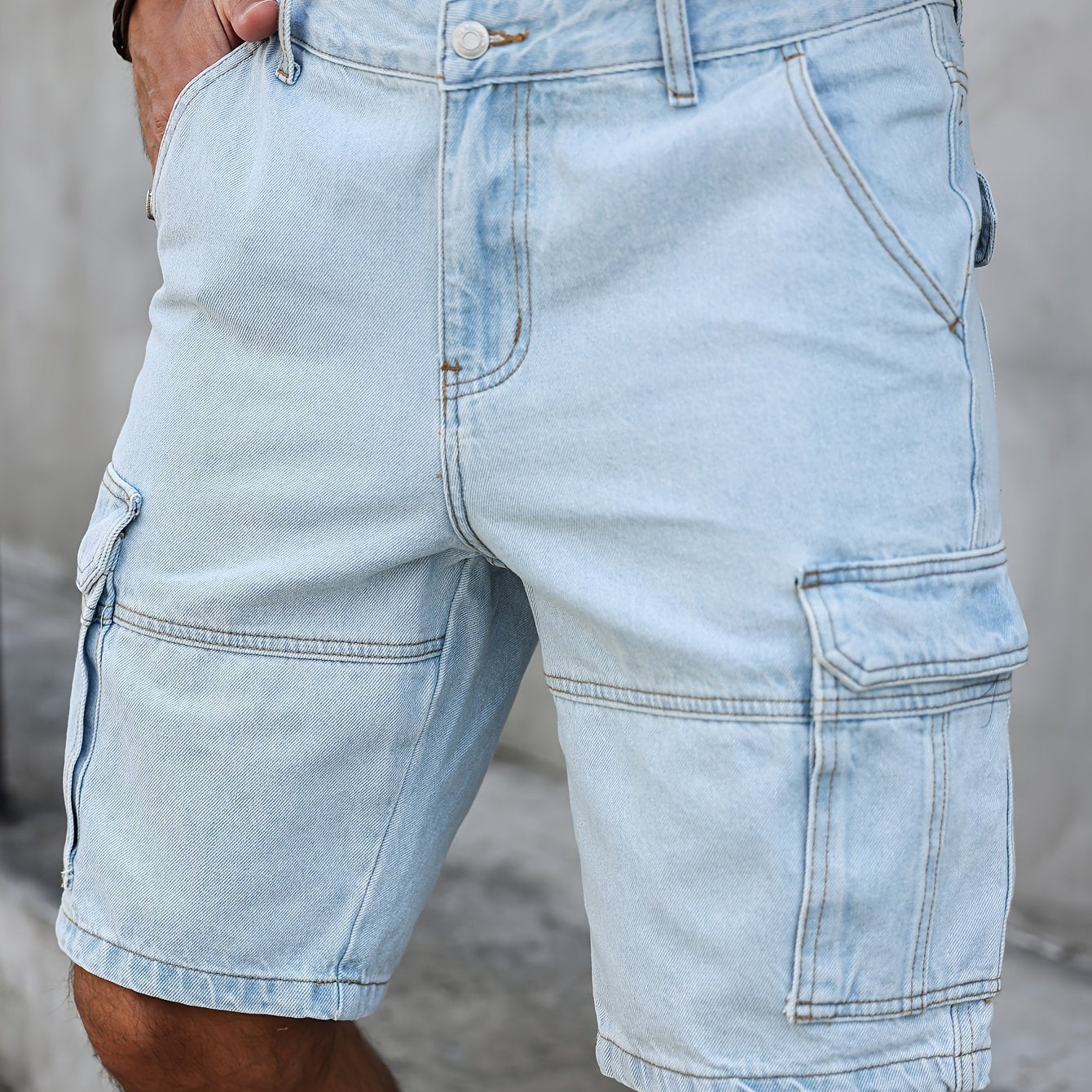 Pyrion | Klassieke Blauwe Denim Shorts – Lichtgewicht Casual Zomerse Knie‑Lange Shorts